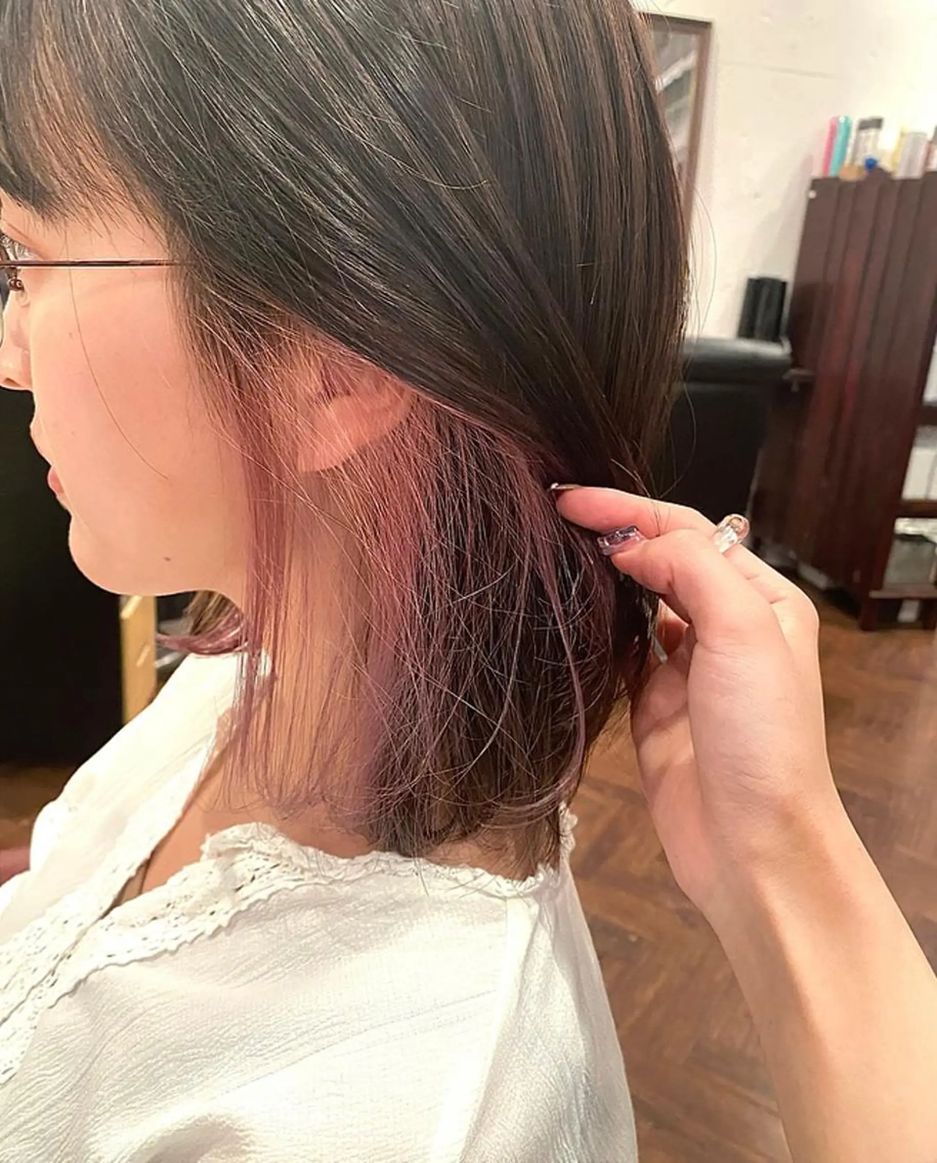 ミディアム カラー ピンクカラー 🌈🌸あおき みちる🌟💗のヘアスタイル