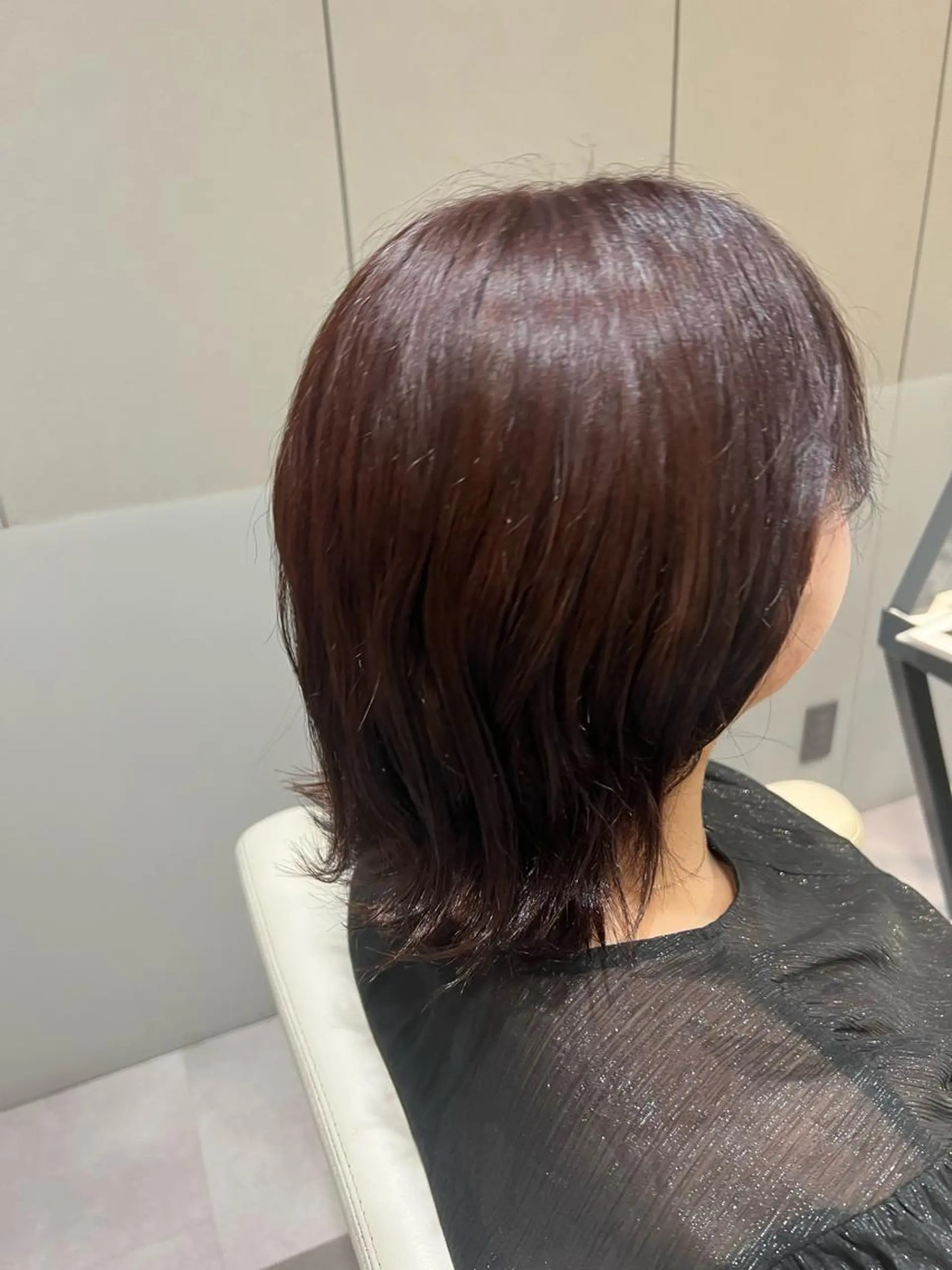 ミディアム カラー ラベンダーカラー ピンクカラー ピンクラベンダー 巻ける美髪矯正/ 韓国ヘア/yutaのヘアスタイル