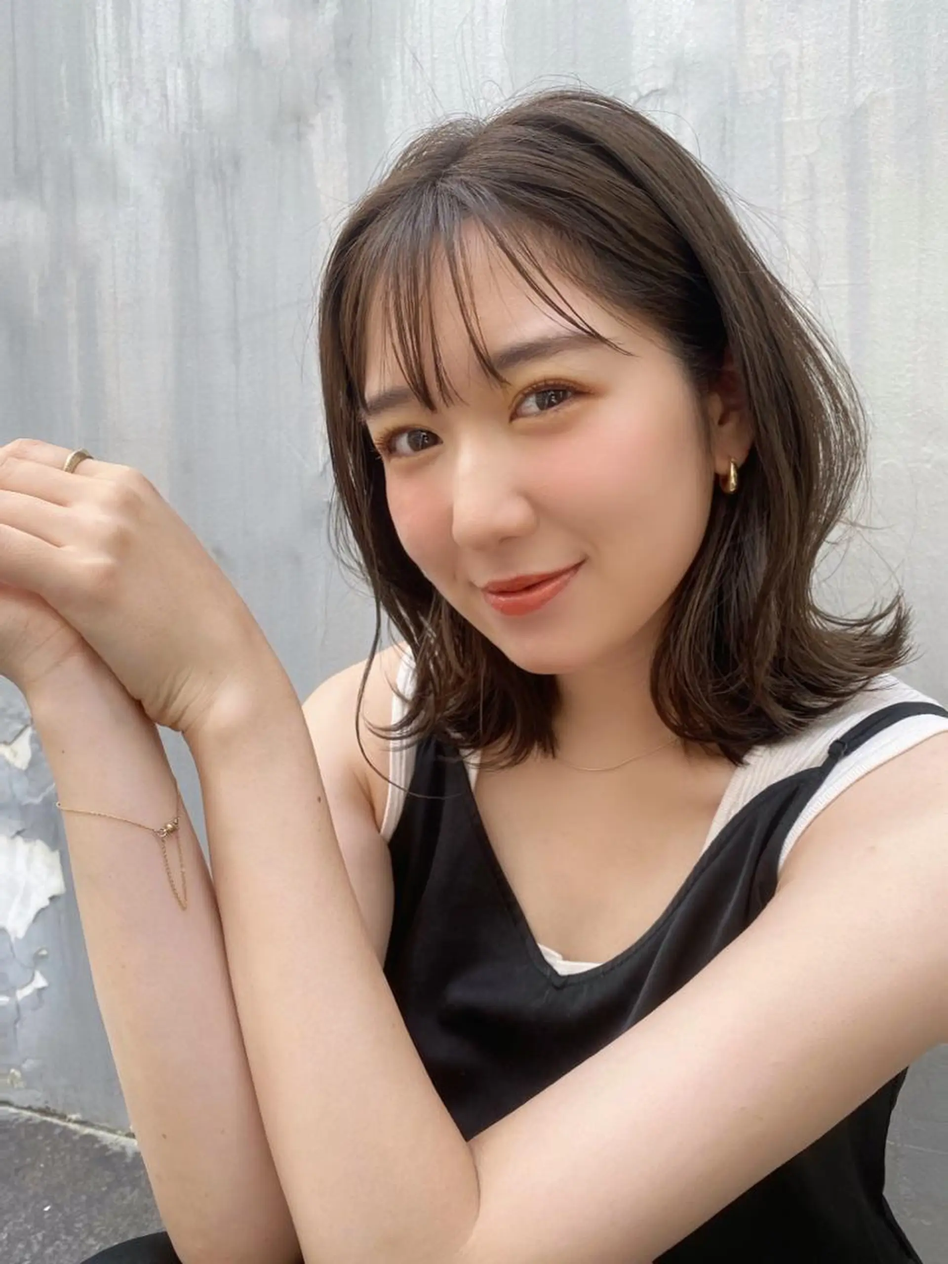 ミディアム カラー ヘアアレンジ カット ヘアカラー トリートメント 溝口 ひなこのマツエク・マツパデザイン