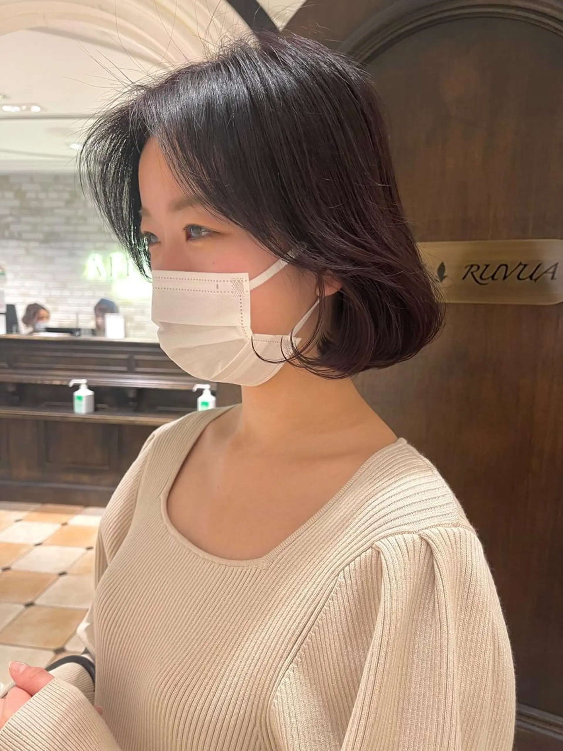 ショート カラー パーマ ヘアアレンジ イルミナカラー 髪質改善 タンバルモリ 韓国風ヘア トリートメント 日本一の小顔カット/ ボブ/顔周り/韓国のヘアスタイル