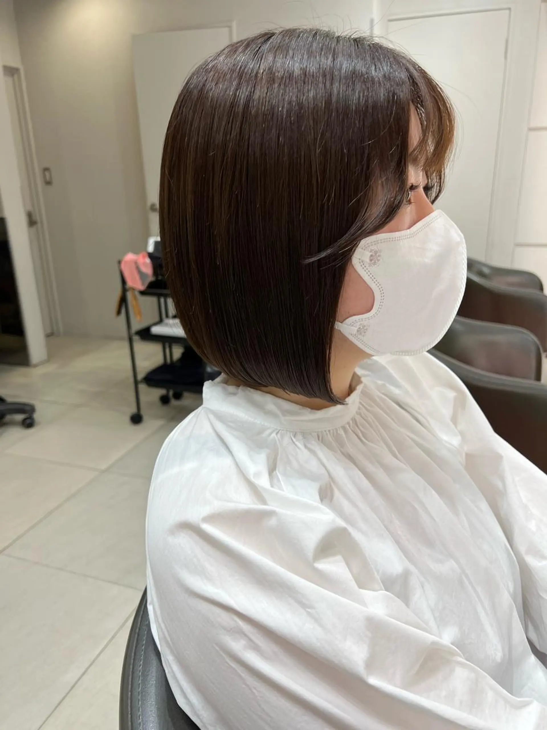 ショート 前下がりボブ ボブ 外ハネヘア トリートメント Eleanor 池袋 ミカのヘアスタイル