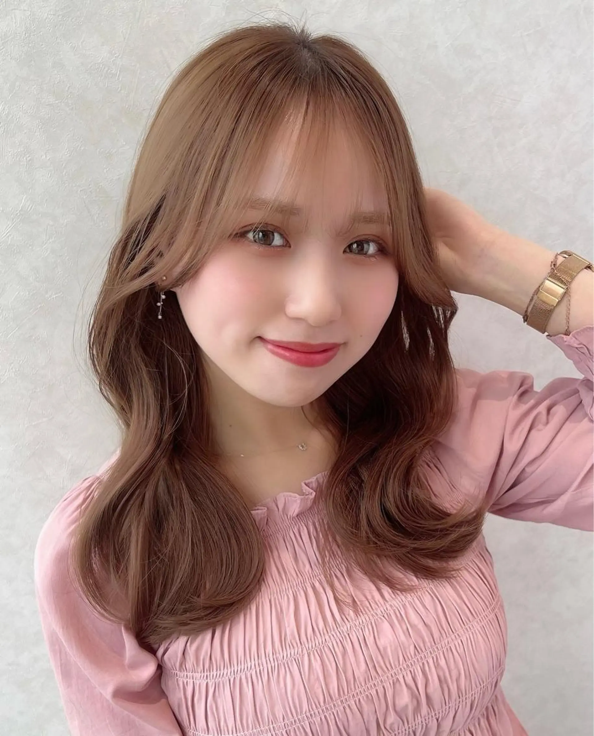 セミロング くびれヘア レイヤーカット カット ヘアカラー トリートメント 🧡くびれヘア/前髪 顔周り🧡久原結衣のヘアスタイル