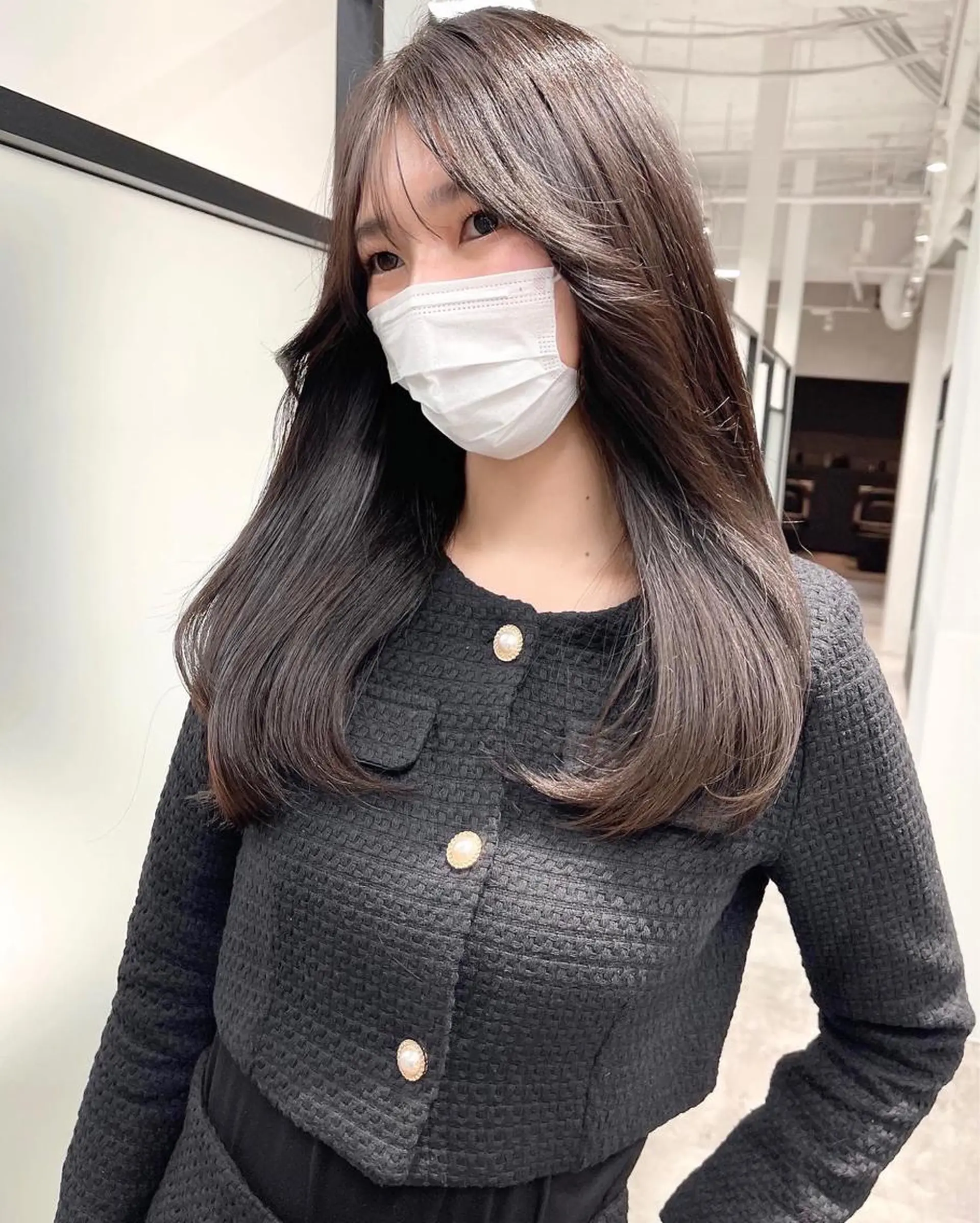 ロング 韓国風ヘア レイヤーカット カット ヘアカラー トリートメント 韓国レイヤーカット 髪質改善▫️水野有真のヘアスタイル