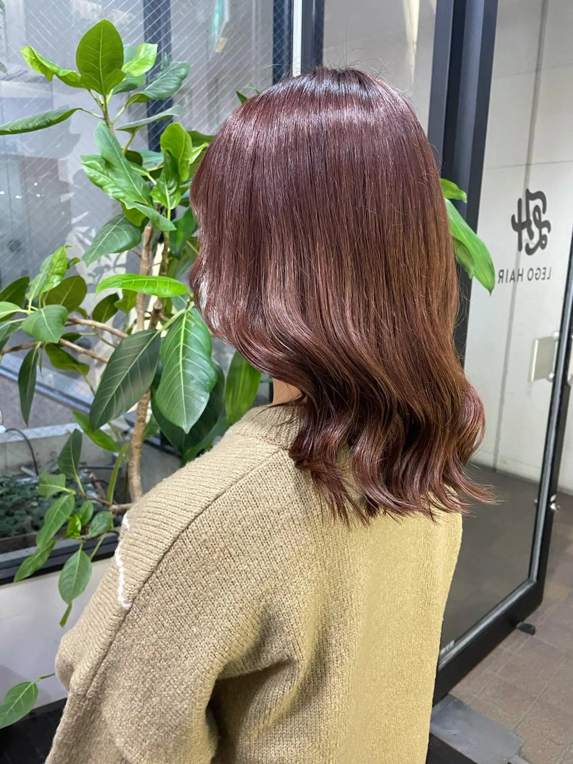 セミロング ピンクブラウン クスカワ ノリエのヘアスタイル
