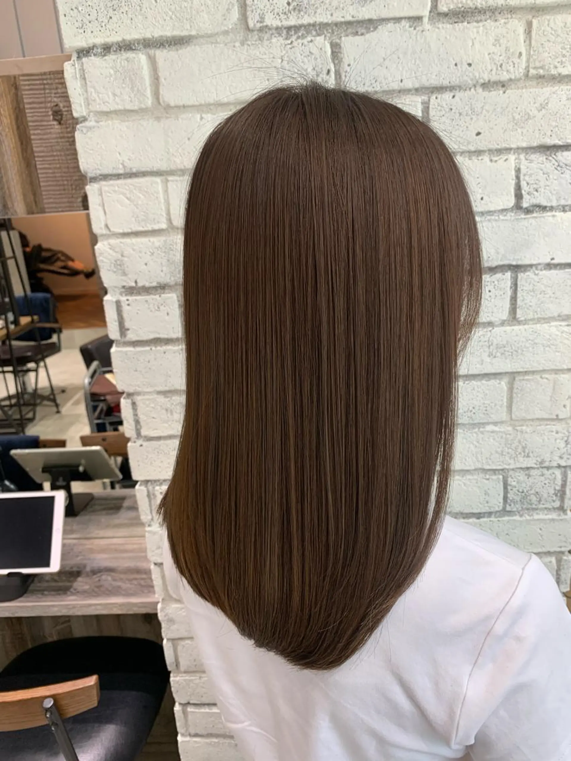 ミディアム パーマ 縮毛矯正 filo   渋谷 Gishiのヘアスタイル