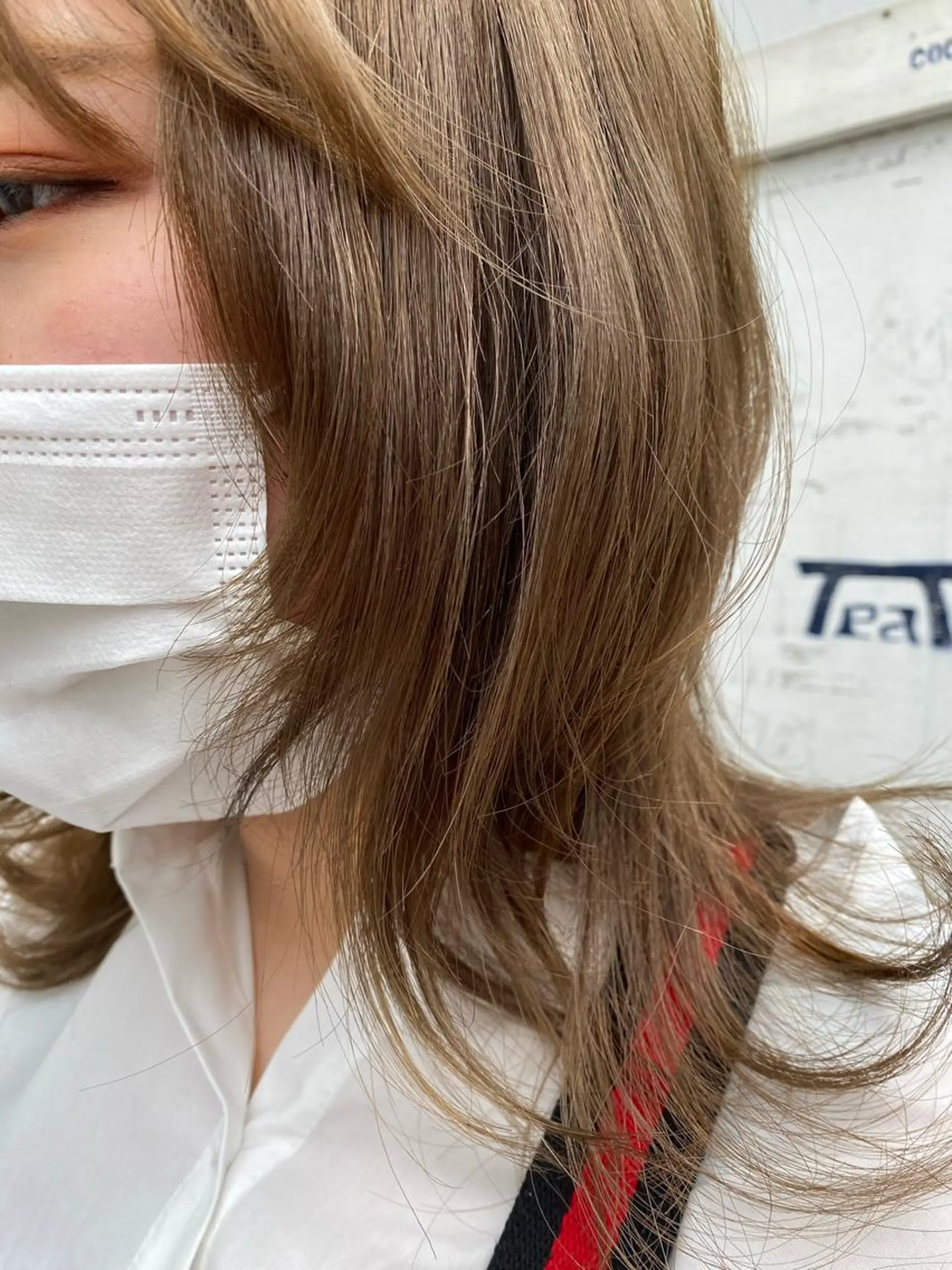 セミロング カラー ベージュカラー お任せヘア☘️☘️ 及川渚のヘアスタイル