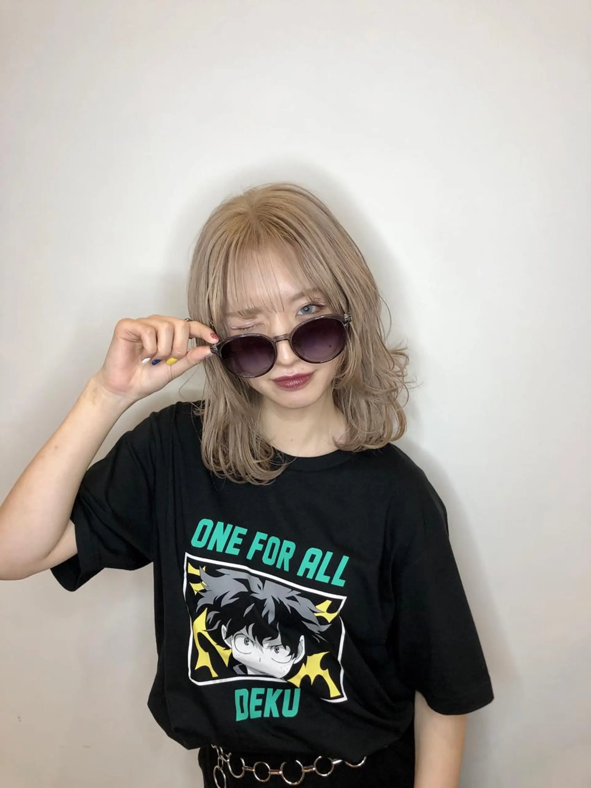 ミディアム ヘアカラー 縮毛矯正 トリートメント シールエクステ×美髪 改善/ヨシモトカンジのヘアスタイル