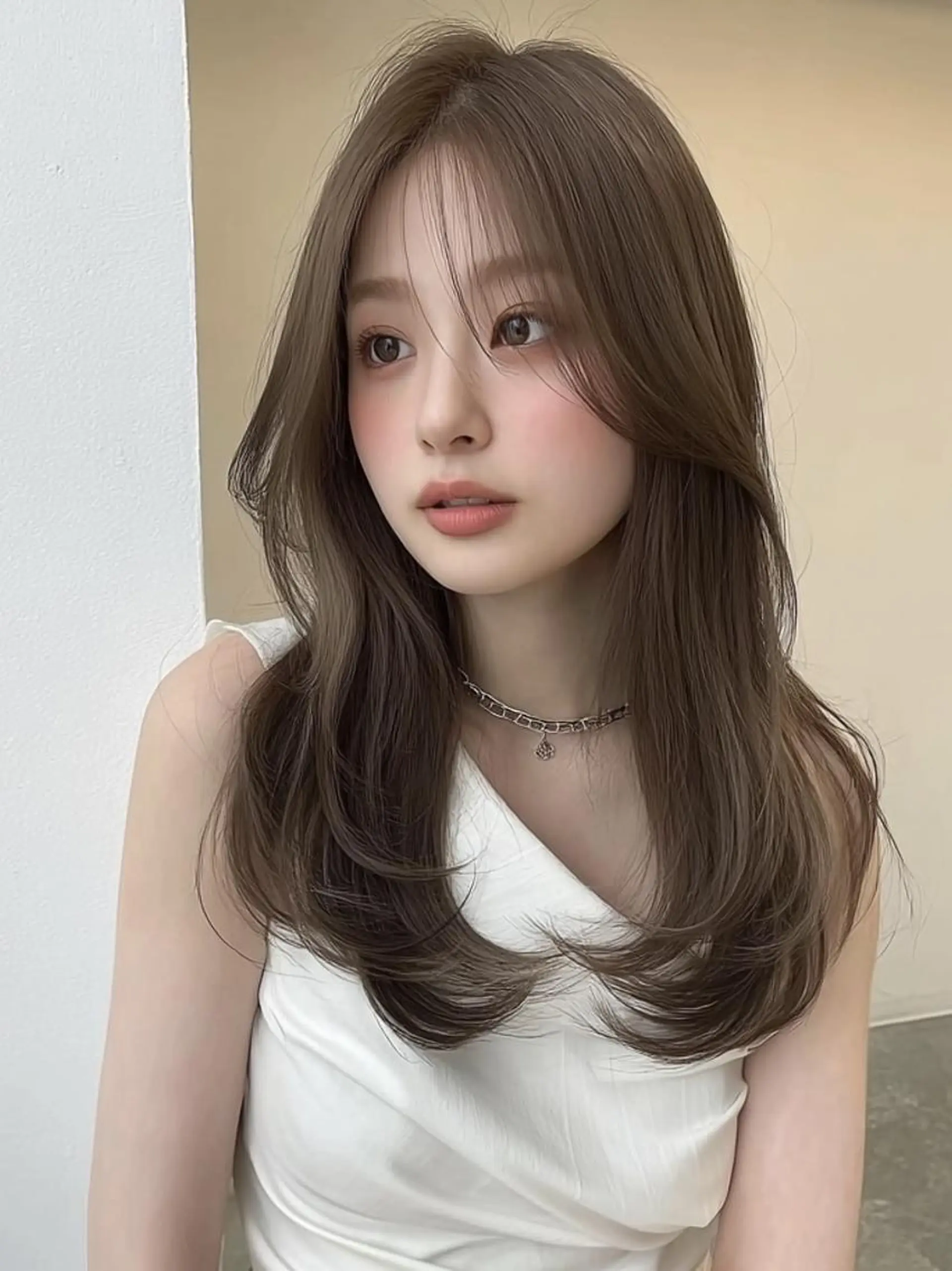 ロング 髪質改善 縮毛矯正 トリートメント 酸熱トリートメント カット ヘアカラー 髪質改善/艶カラー /透明感/石田桃子のヘアスタイル