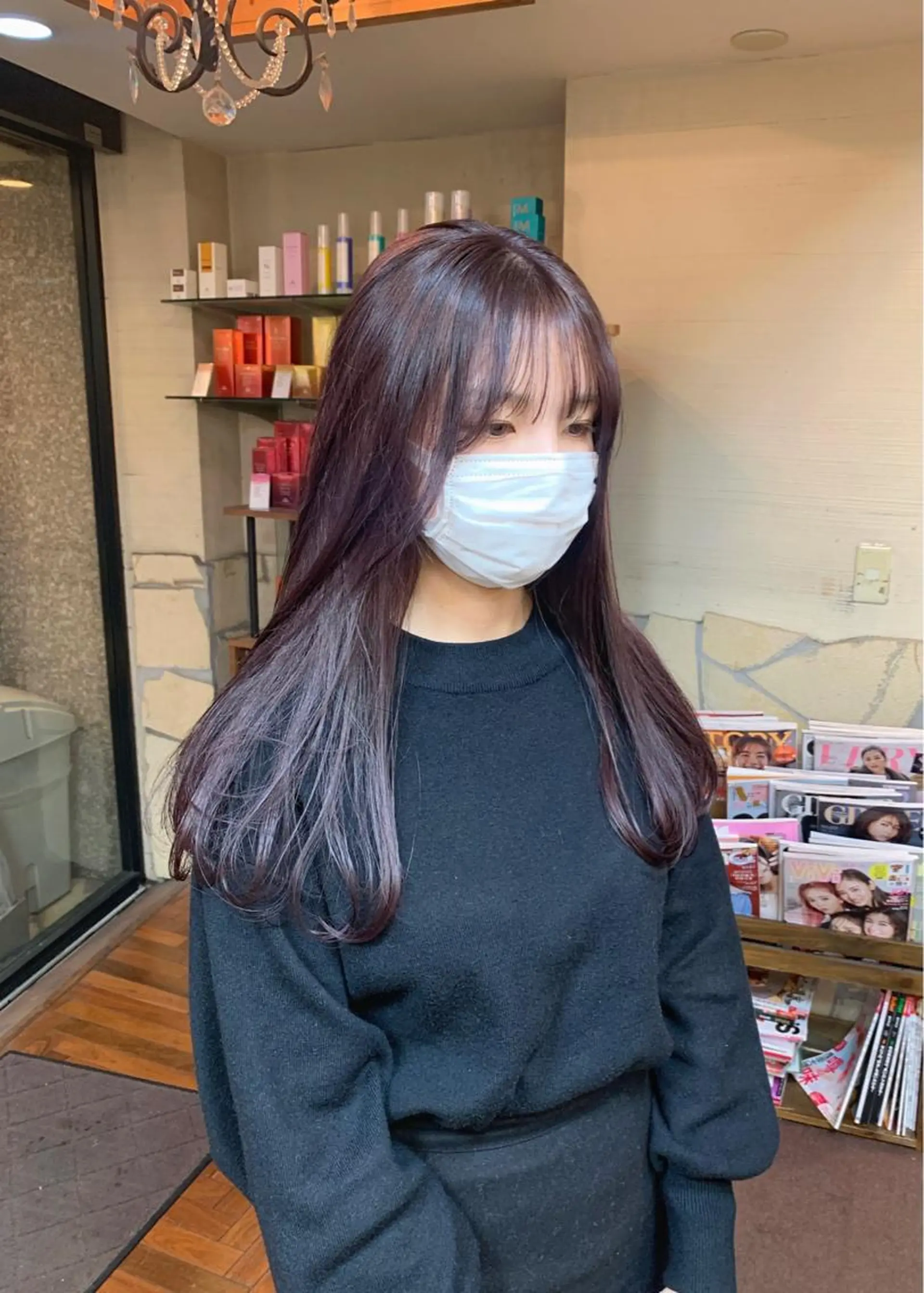 セミロング カラー ベージュカラー ラベンダーカラー ラベンダーベージュ ヘアカラー トリートメント 矢野 晃平のヘアスタイル