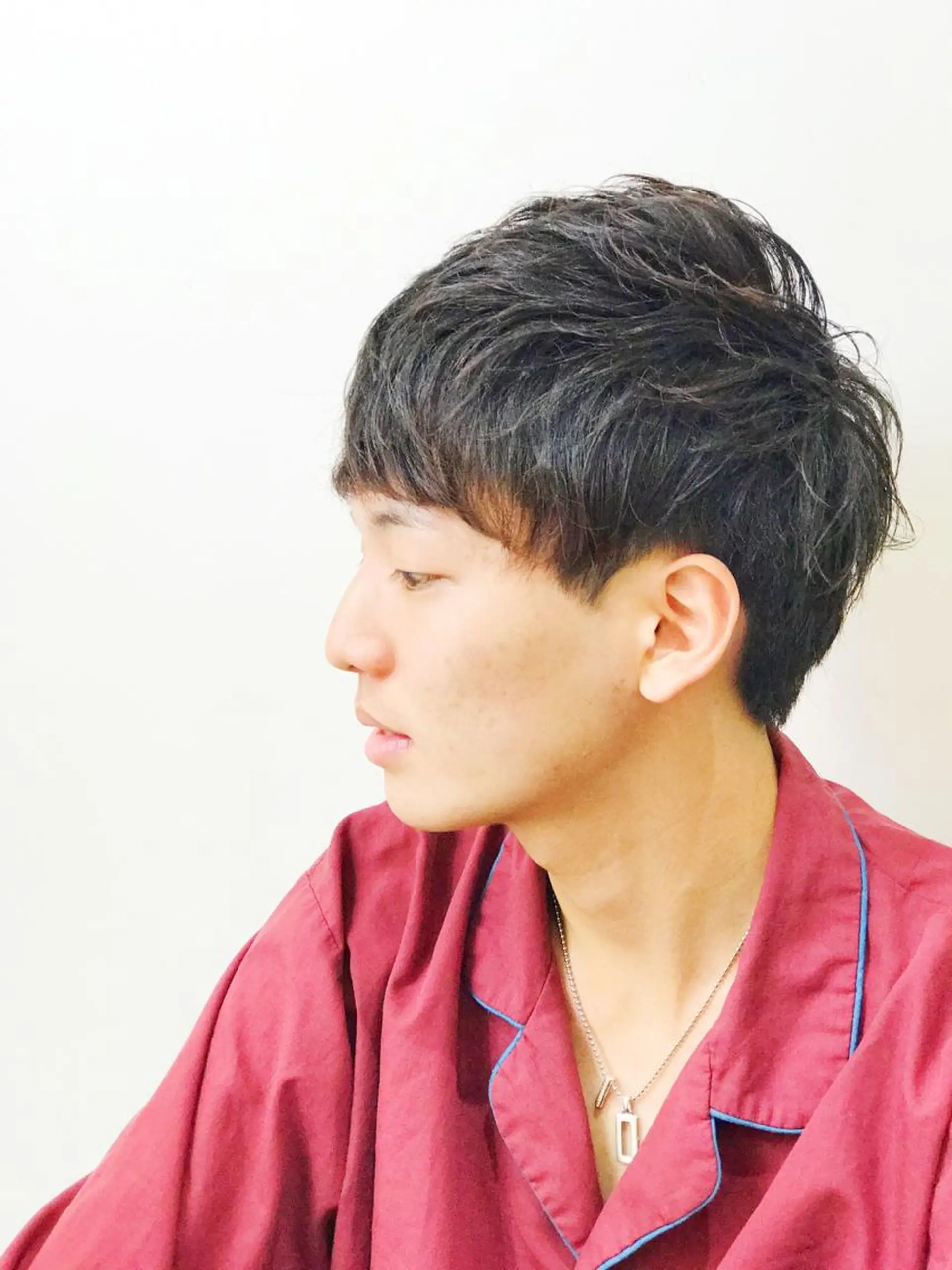 ショート パーマ メンズ 赤み消しカラー /透明感カラー 上長のヘアスタイル