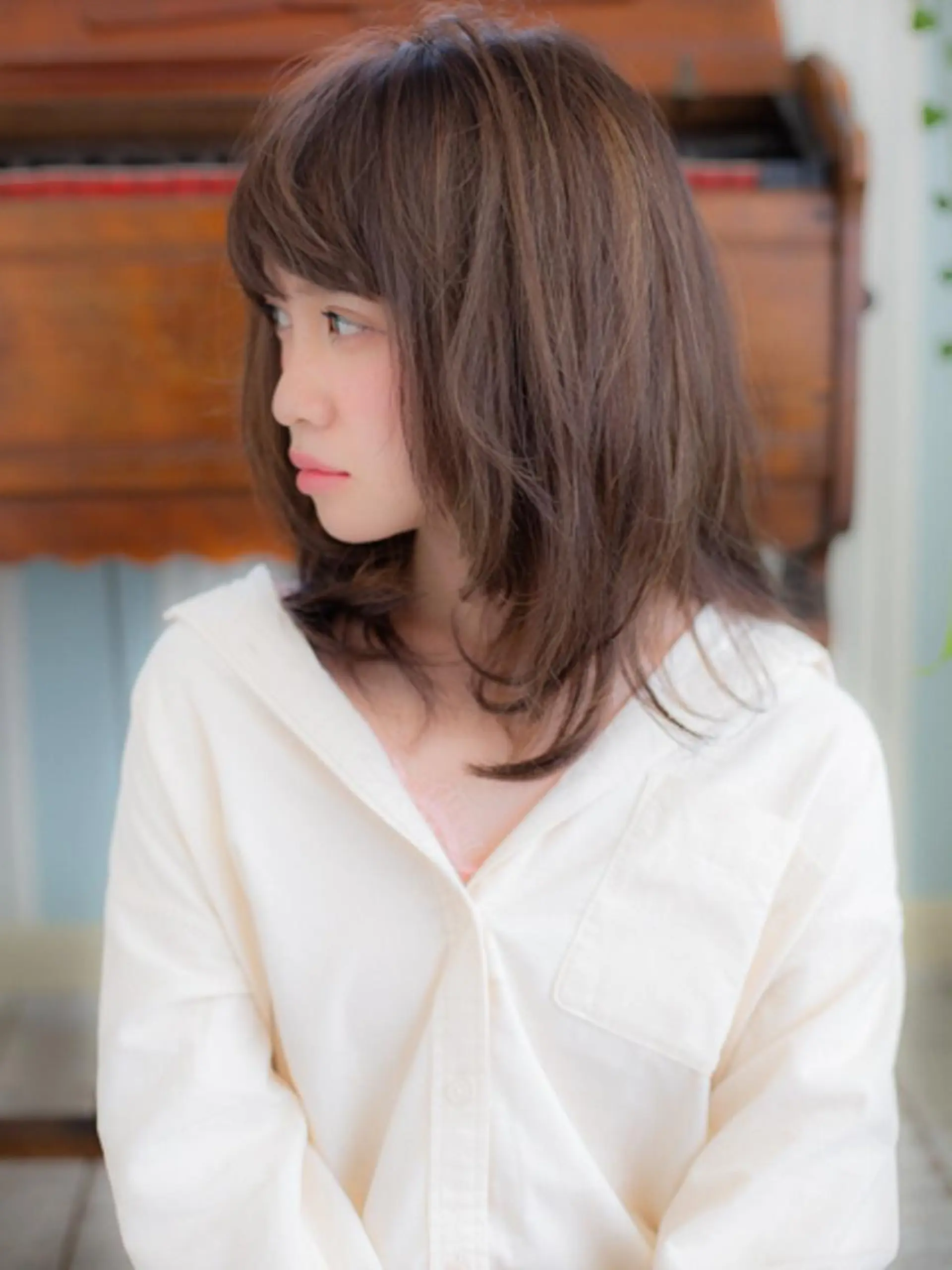 セミロング くせ毛 トリートメント カット トリートメント 福島 浩司のヘアスタイル