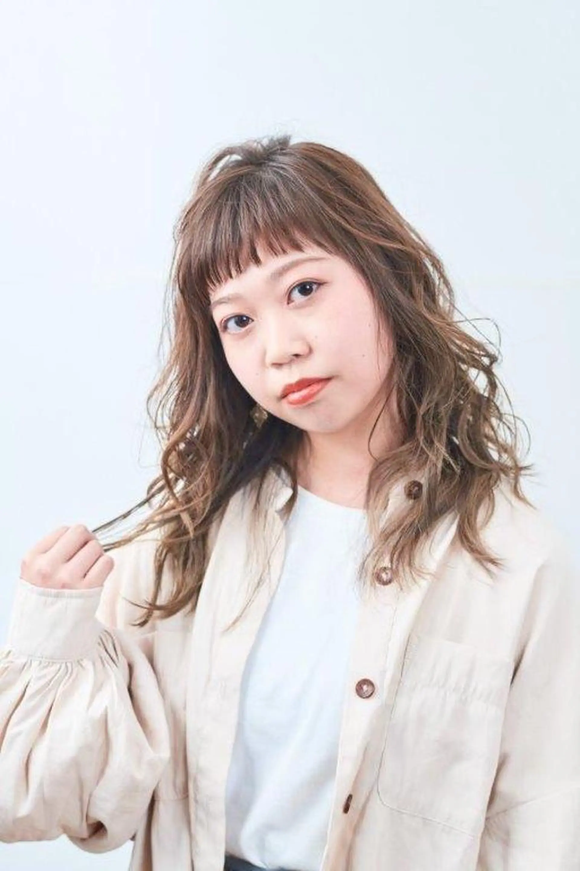 セミロング 勝沼 佑季のヘアスタイル