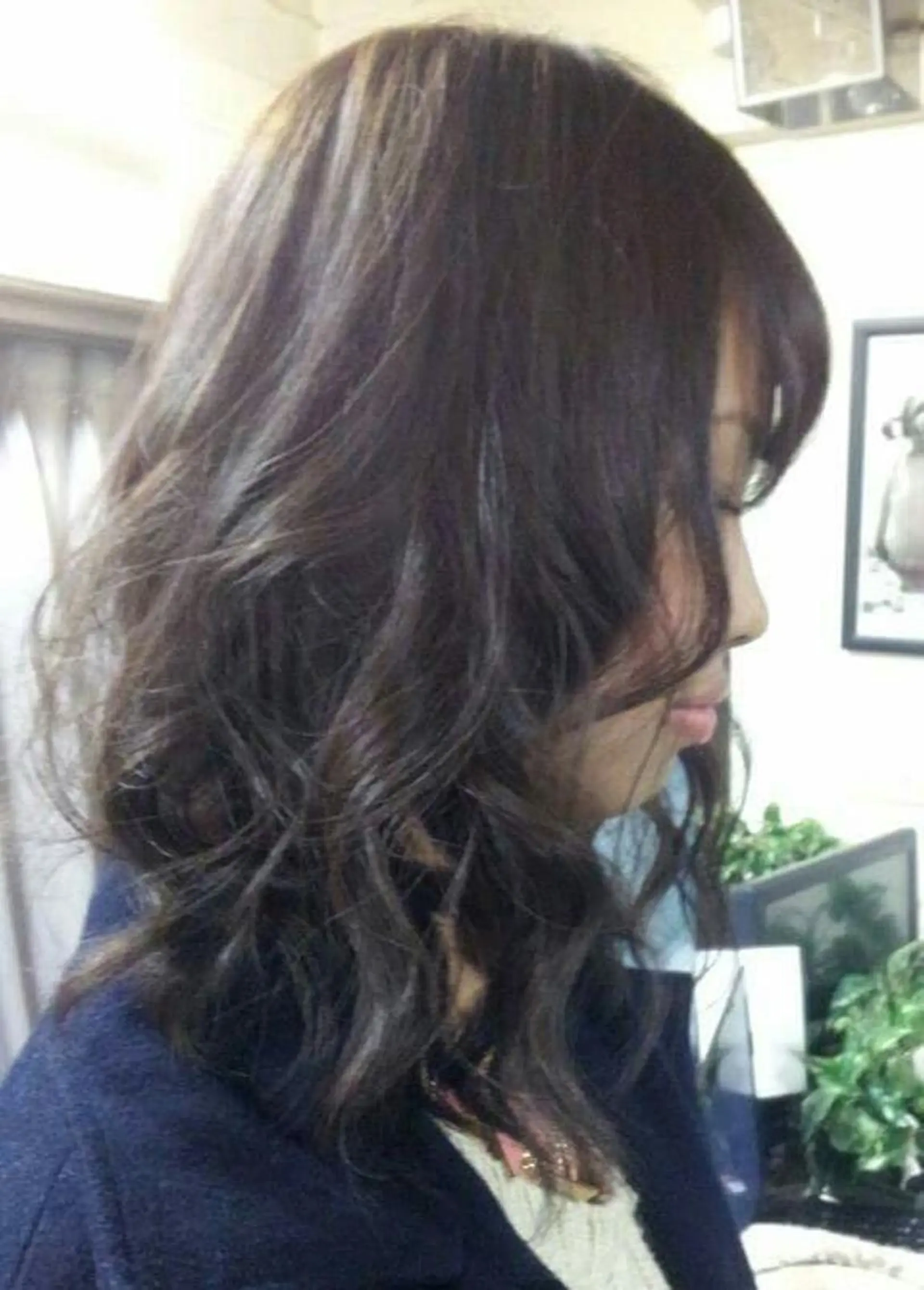 カラー ロング セミロング アッシュ ダークアッシュ 100%髪質改善特化 TRUNSのヘアスタイル