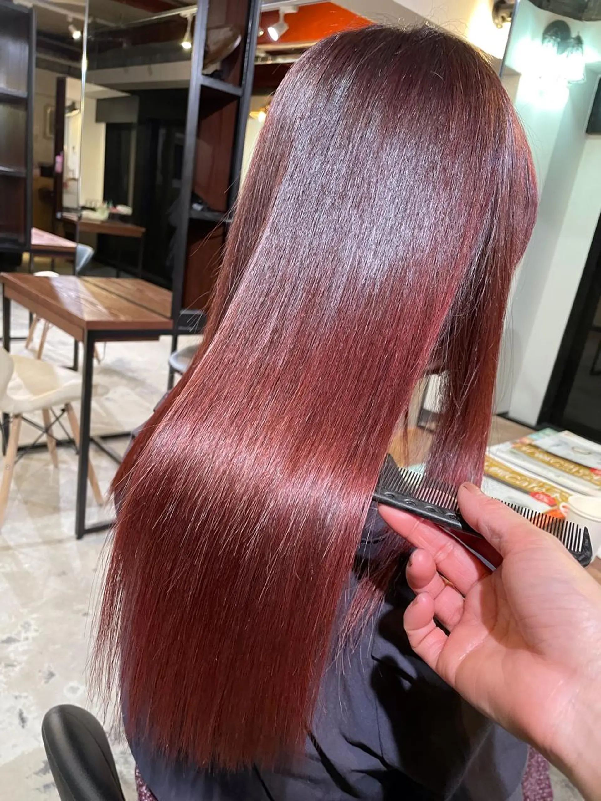 ロング ボブ ハイライト 髪質改善 レイヤーカット 縮毛矯正 トリートメント ☀️Luana☀️ 公式/大通のヘアスタイル