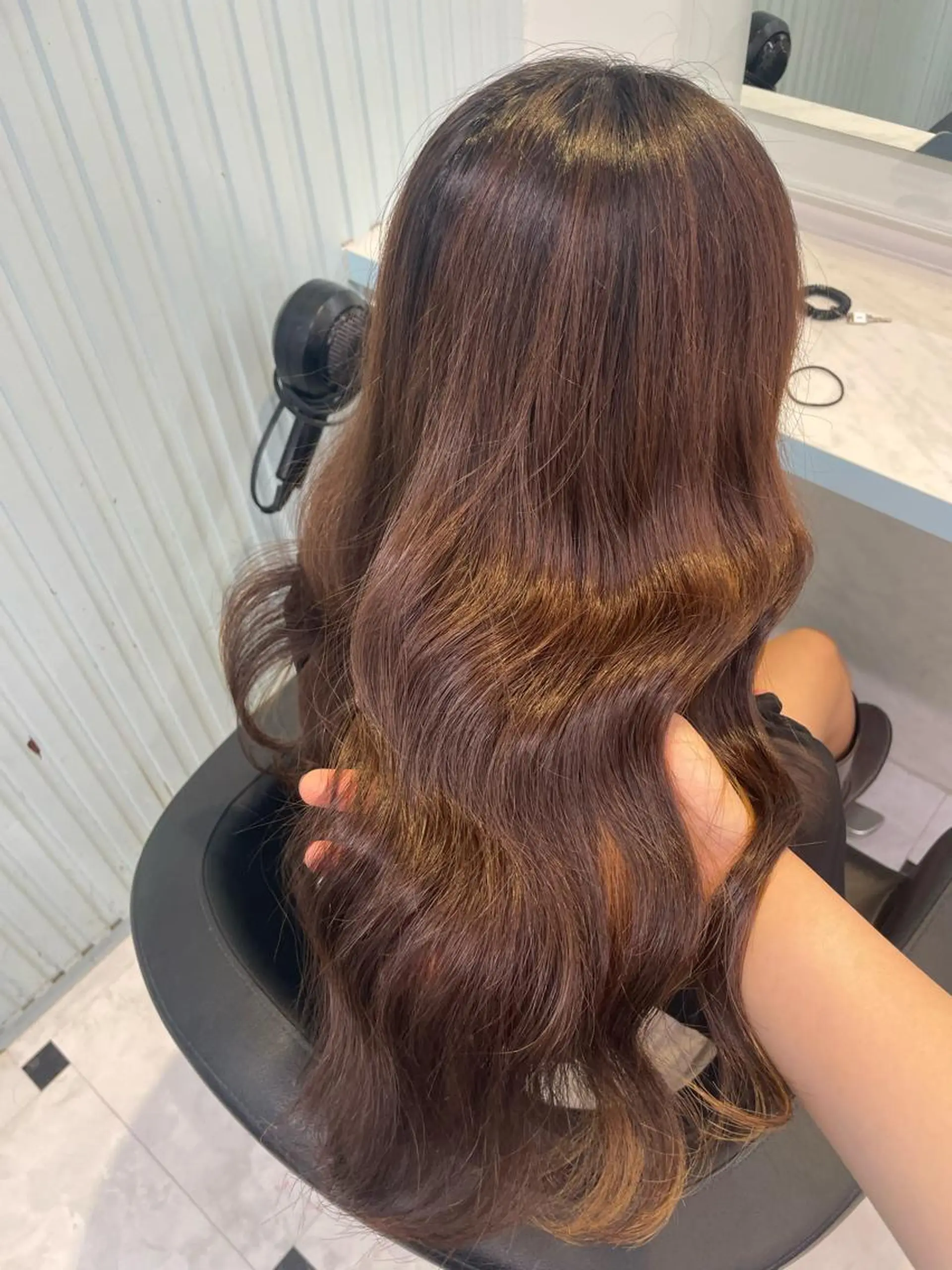 セミロング カラー 【美髪矯正/絹髪】 🎀hinano🎀のヘアスタイル