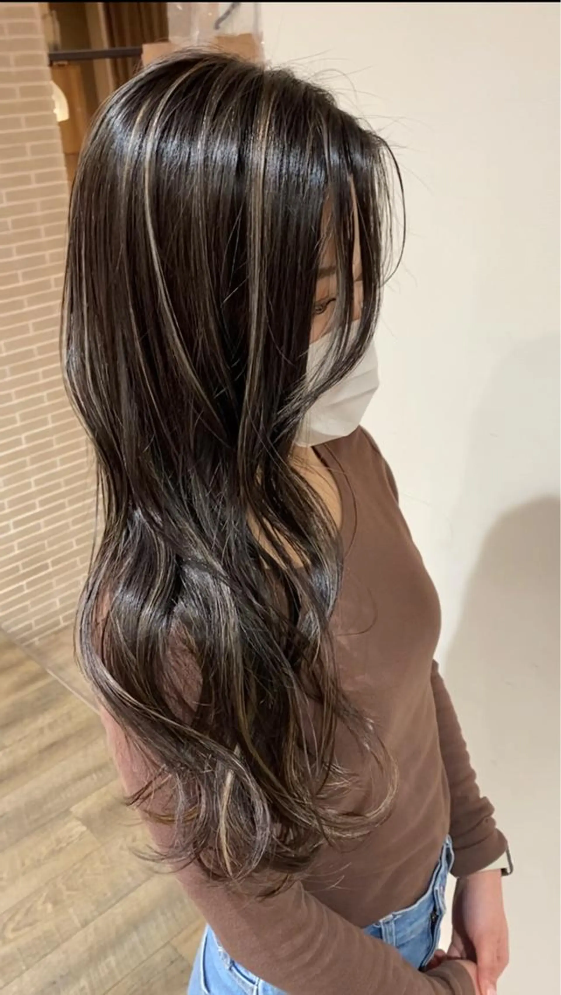 セミロング カラー AMI Hair  supply所属・髪質改善カラー韓国風 レイヤーtudaのヘアスタイル