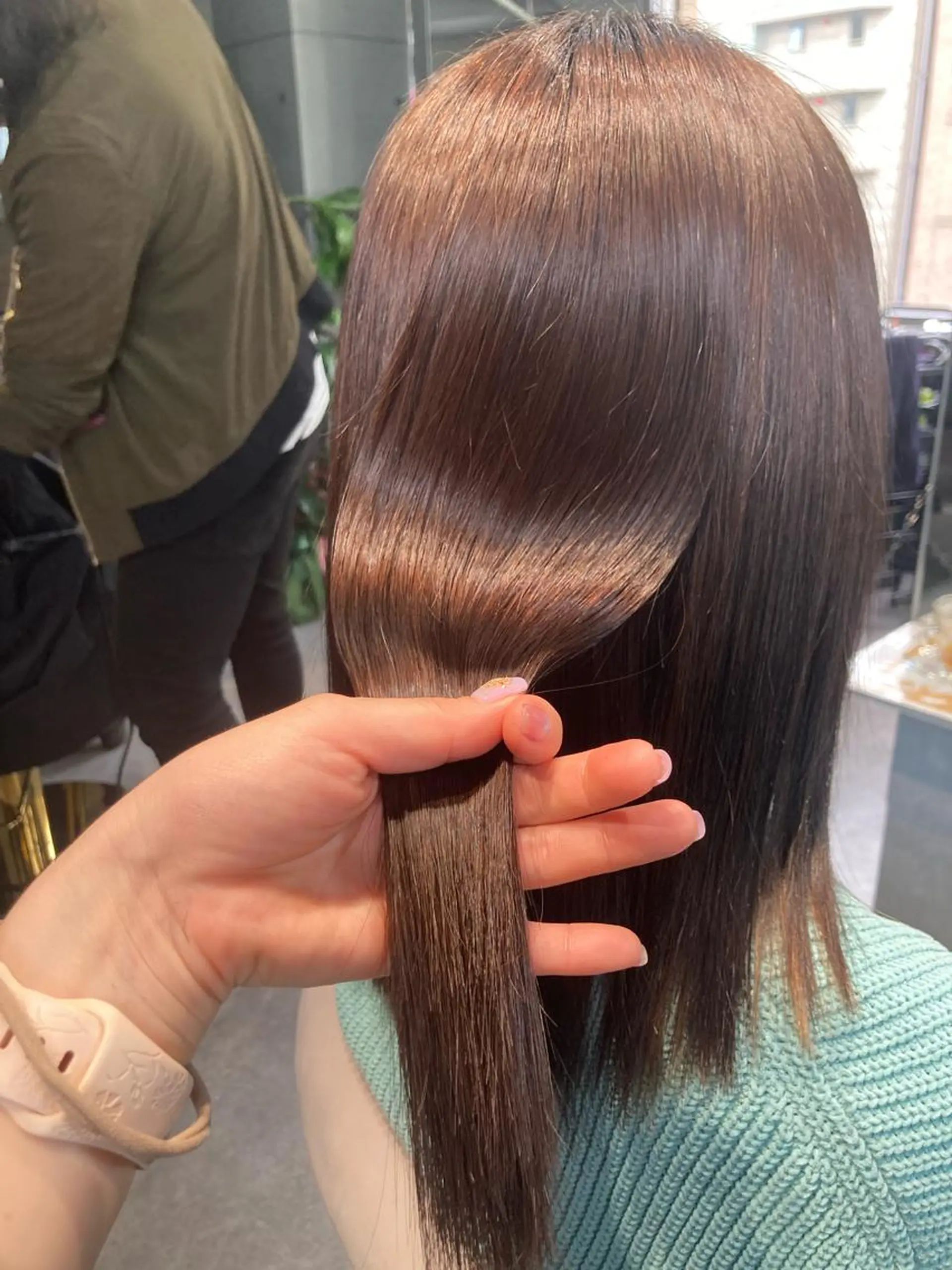 ミディアム 縮毛矯正 髪質改善☺︎縮毛矯正 ふじい まりんのヘアスタイル