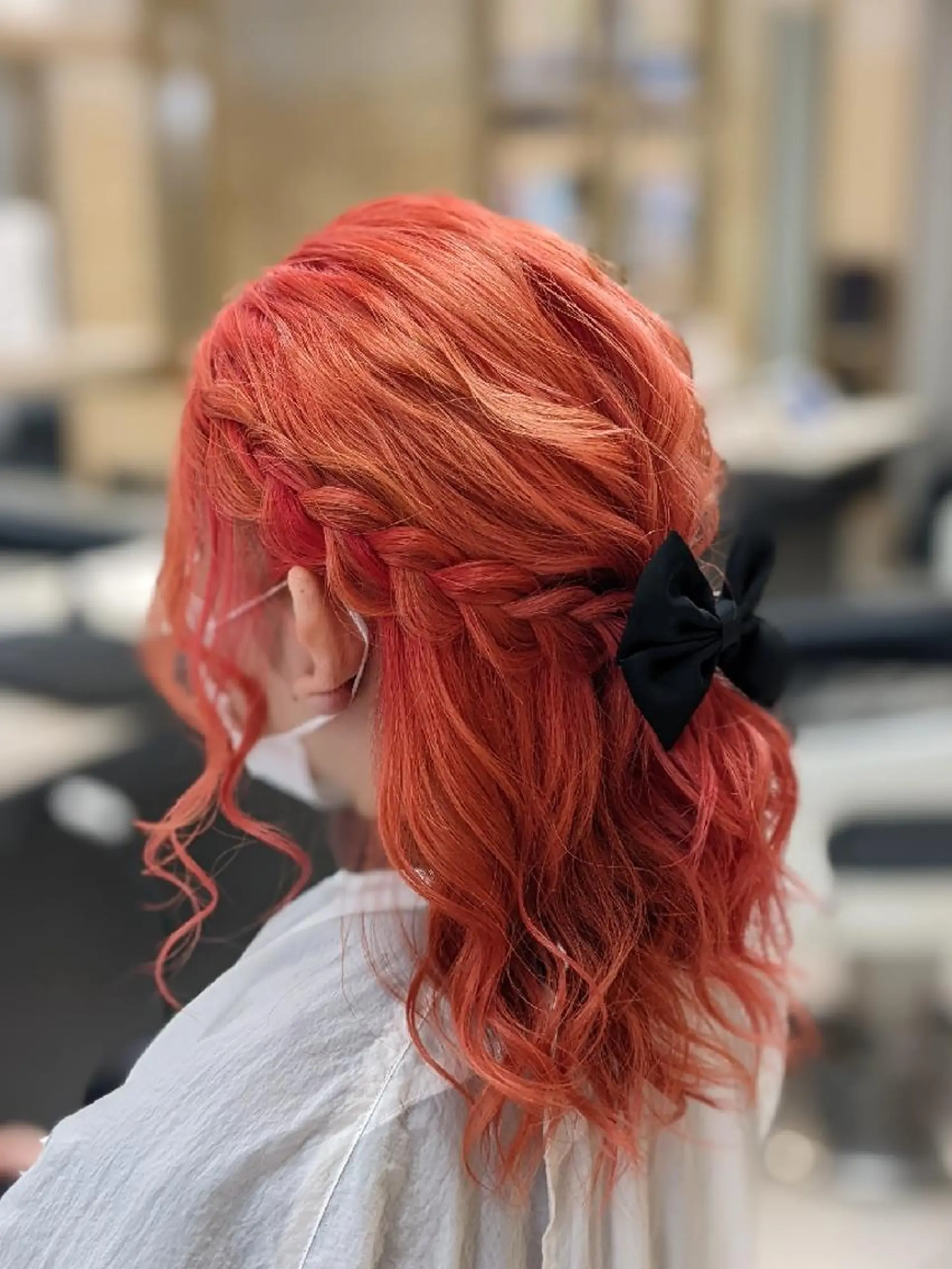 ヘアアレンジ ミディアム ハーフアップ ヘアカラー ヘアセット✨髪質改善 ✨臼井直子のヘアスタイル