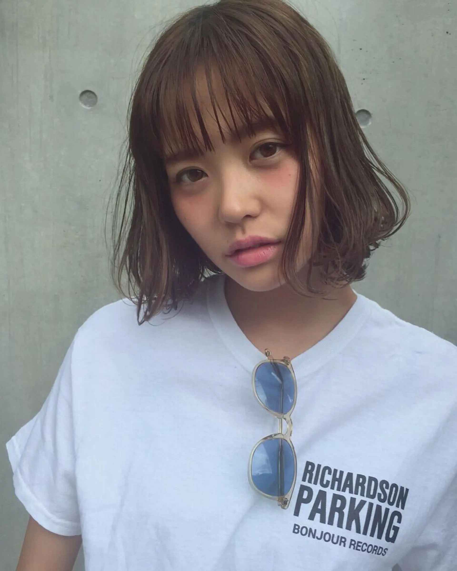 ショート ミディアム ボブ 外ハネヘア 透明感カラー🌿ボブ ✨飛田　ケイのヘアスタイル
