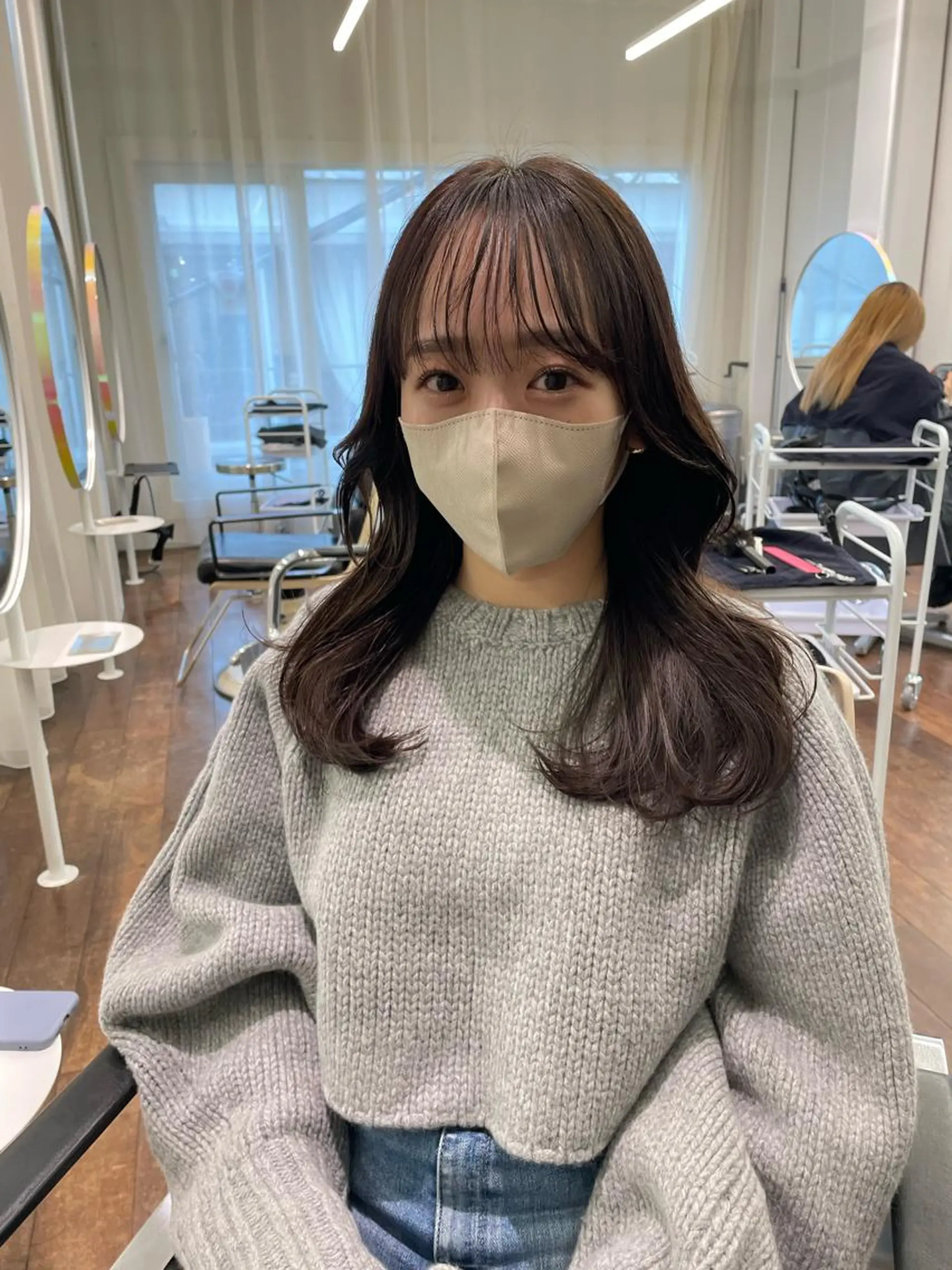 ロング カラー くびれヘア レイヤーカット カット ヘアカラー トリートメント レイヤーカット🎀 kanaのヘアスタイル