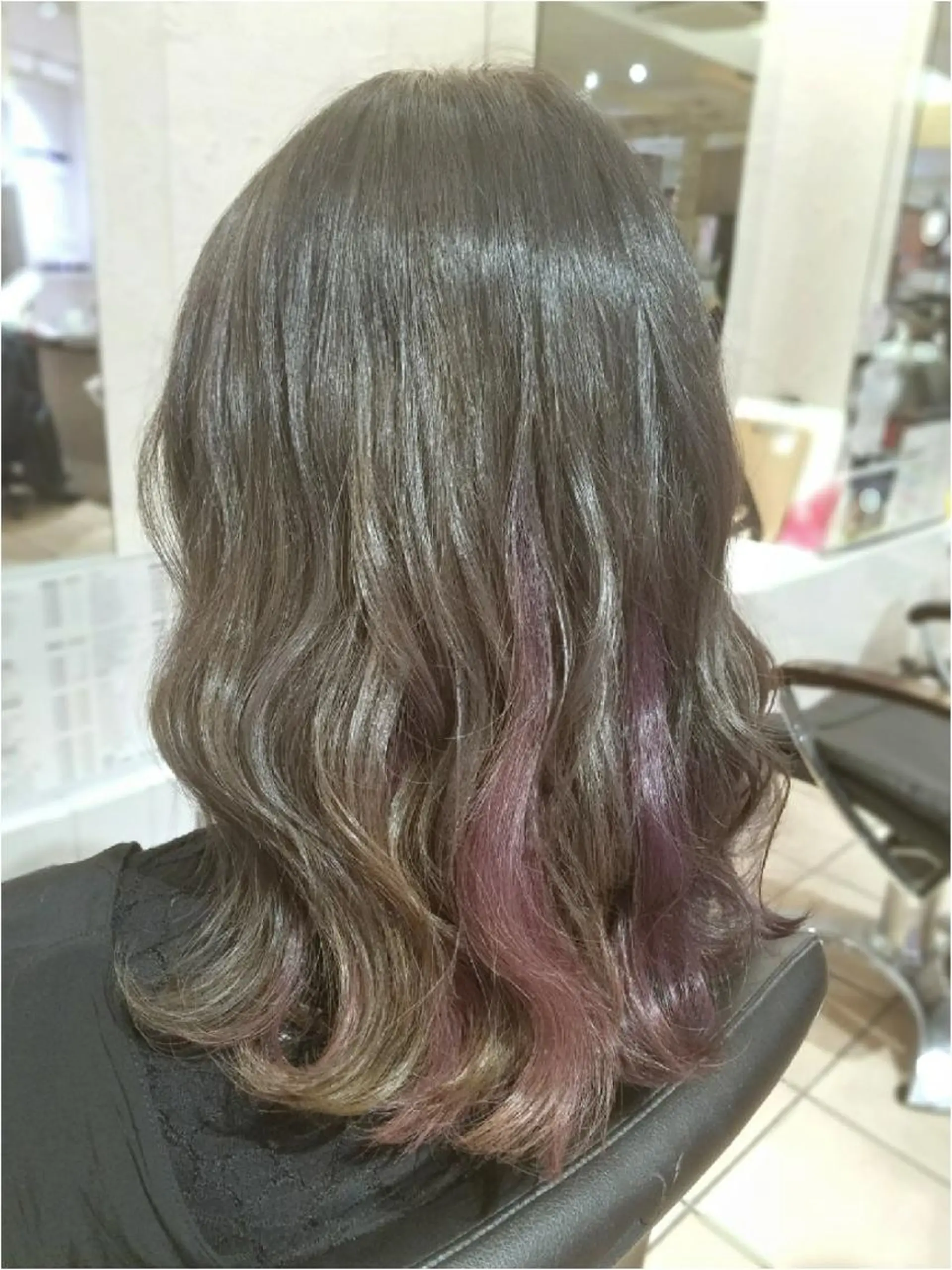 カラー ヘアアレンジ ミディアム バイオレットカラー 【髪質改善美容師】t occa茨木篠原健太のヘアスタイル
