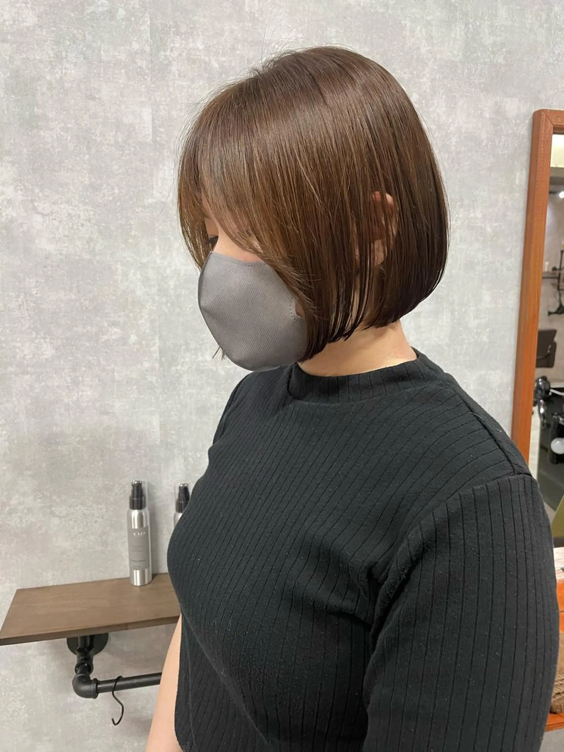 ショート 切りっぱなしボブ ショートボブ ハンサムショート 丸みショート アッシュ モテ髪/ボブ/ショー ト/アダチフウトのヘアスタイル