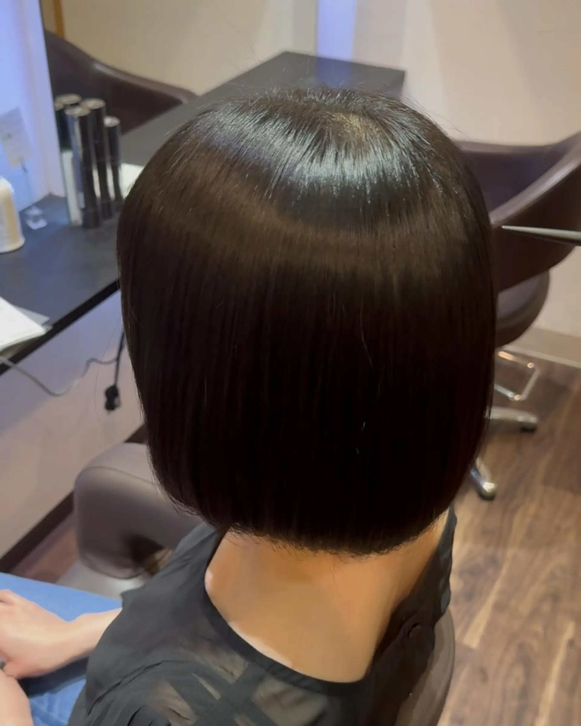 ミディアム ボブ 伸ばしかけ 縮毛矯正 縮毛矯正 トリートメント 作田 洋介のヘアスタイル