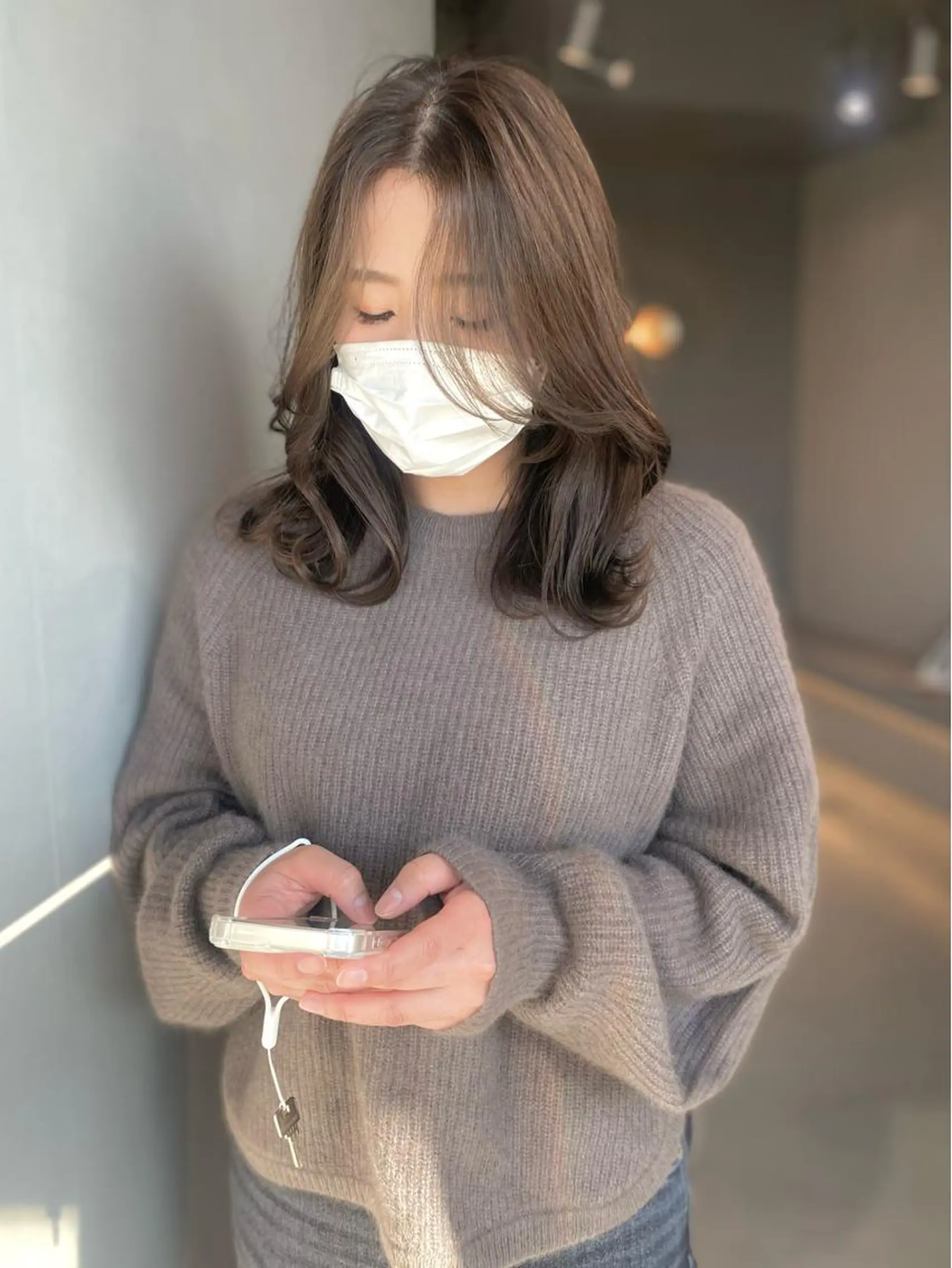 セミロング 岐阜1番韓国ヘア/ 星羅/23°のヘアスタイル