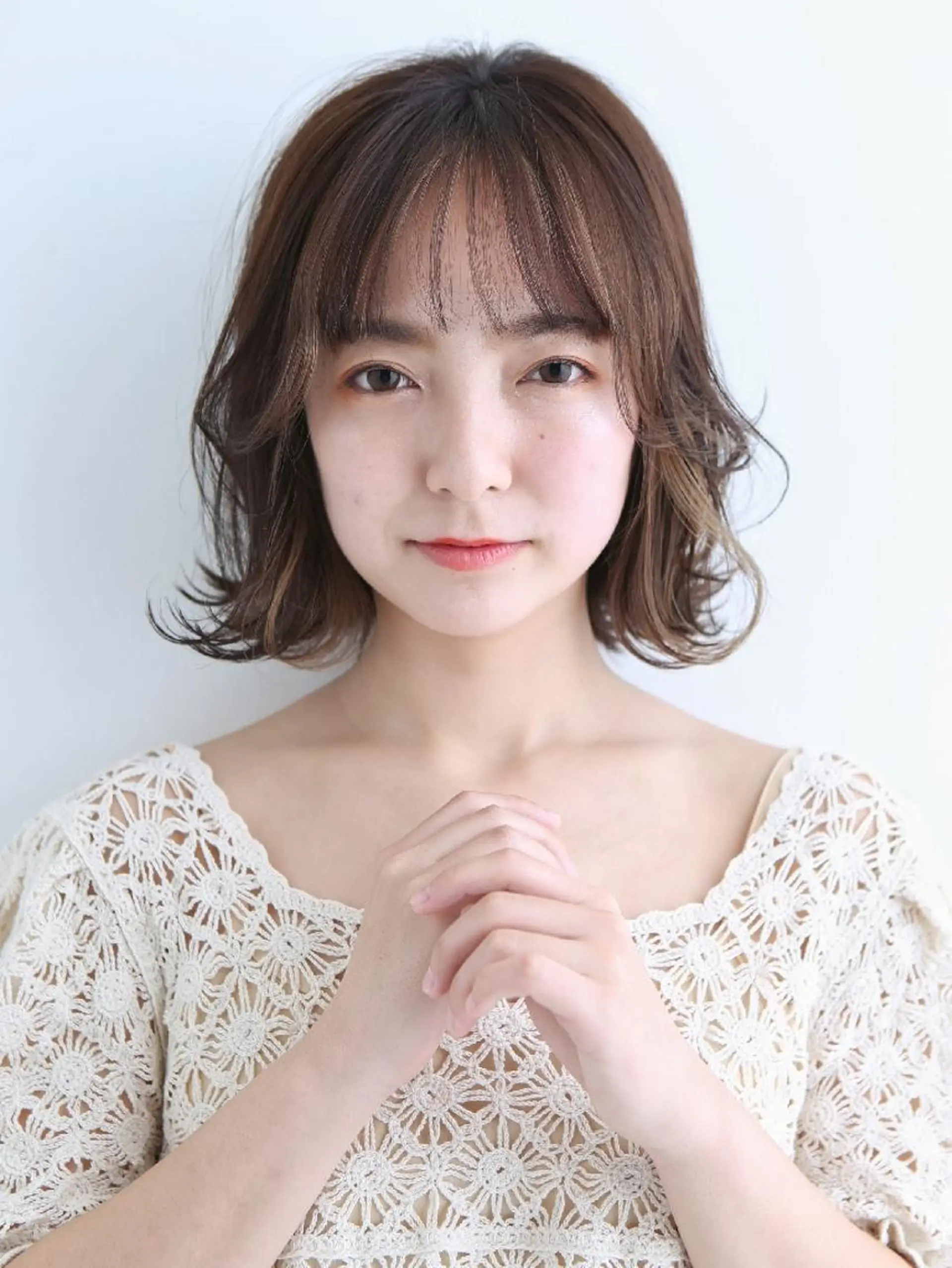 ミディアム カラー ミストバング  フェイスフレーミング カット ヘアカラー トリートメント ✨ブリーチなし透明感 カラー✨ゆりかのヘアスタイル