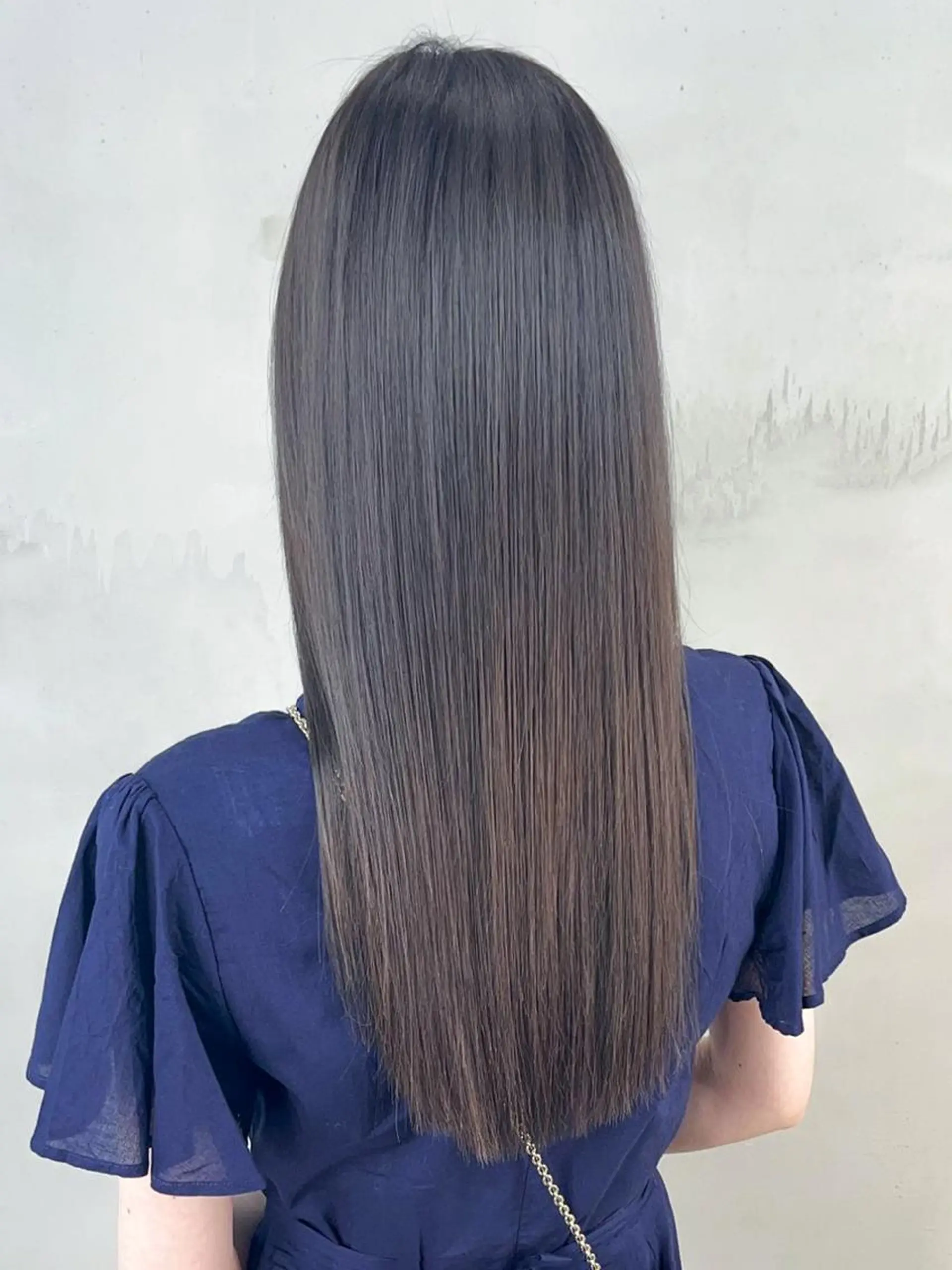 セミロング ヘアアレンジ パーマ カラー アッシュ ラベンダーカラー ラベンダーアッシュ ITbyALBUM 中野店のヘアスタイル