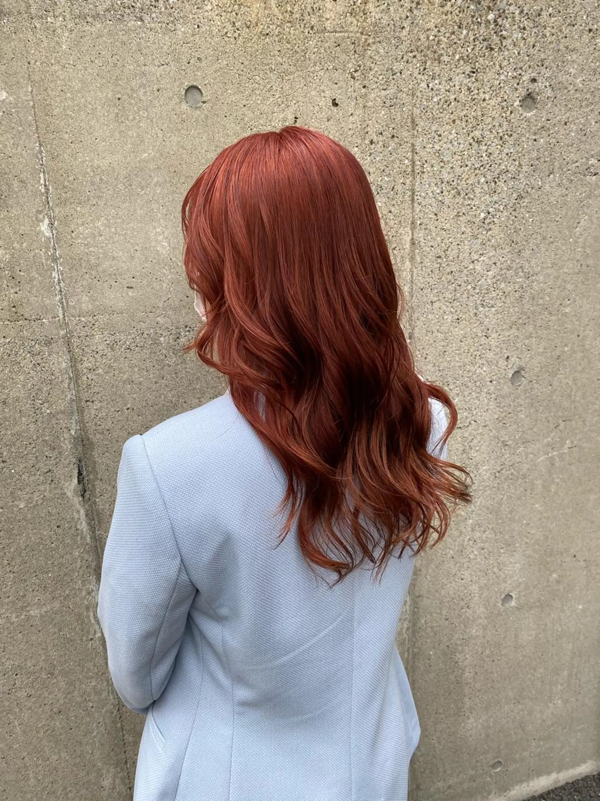 ロング カラー ベージュカラー オレンジ オレンジベージュ ヘアカラー トリートメント ブリーチ指名 NO1🌈SAKIのヘアスタイル