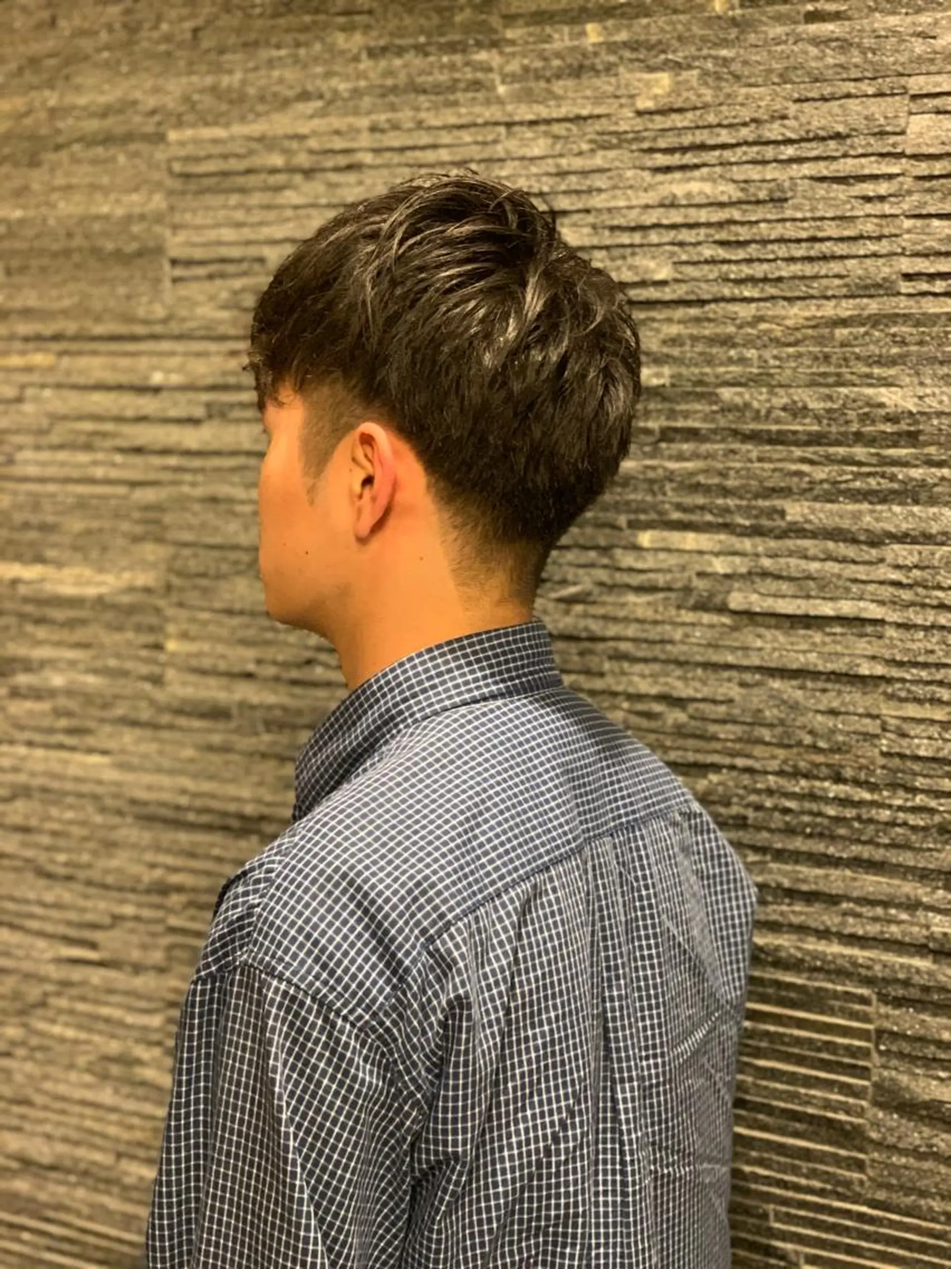 ミディアム メンズ HIROGINZAプレミアムバーバー赤坂店所属・田中 千恩のヘアスタイル