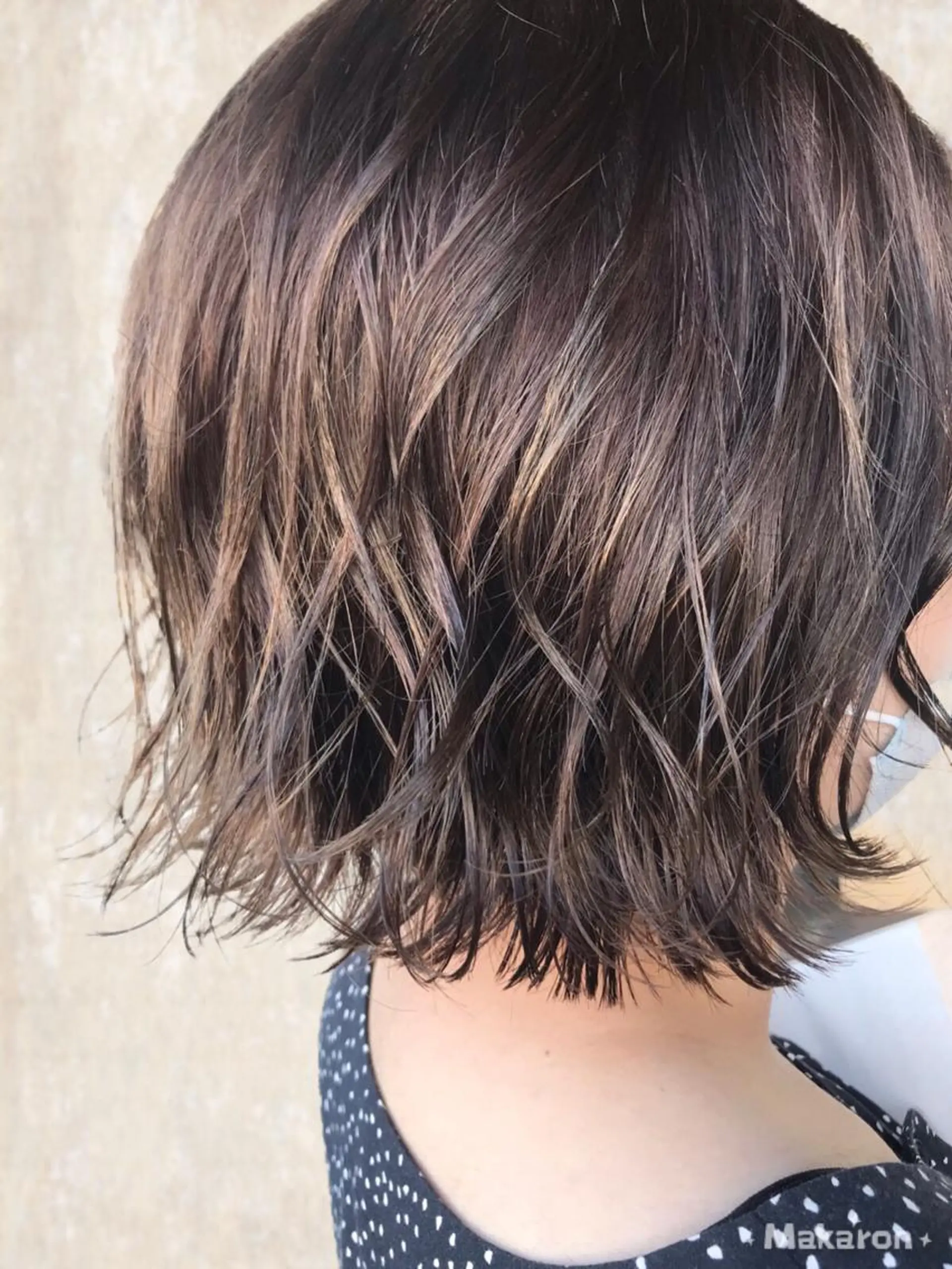 ショート カラー グレージュ ボブ hair works raptureのヘアスタイル