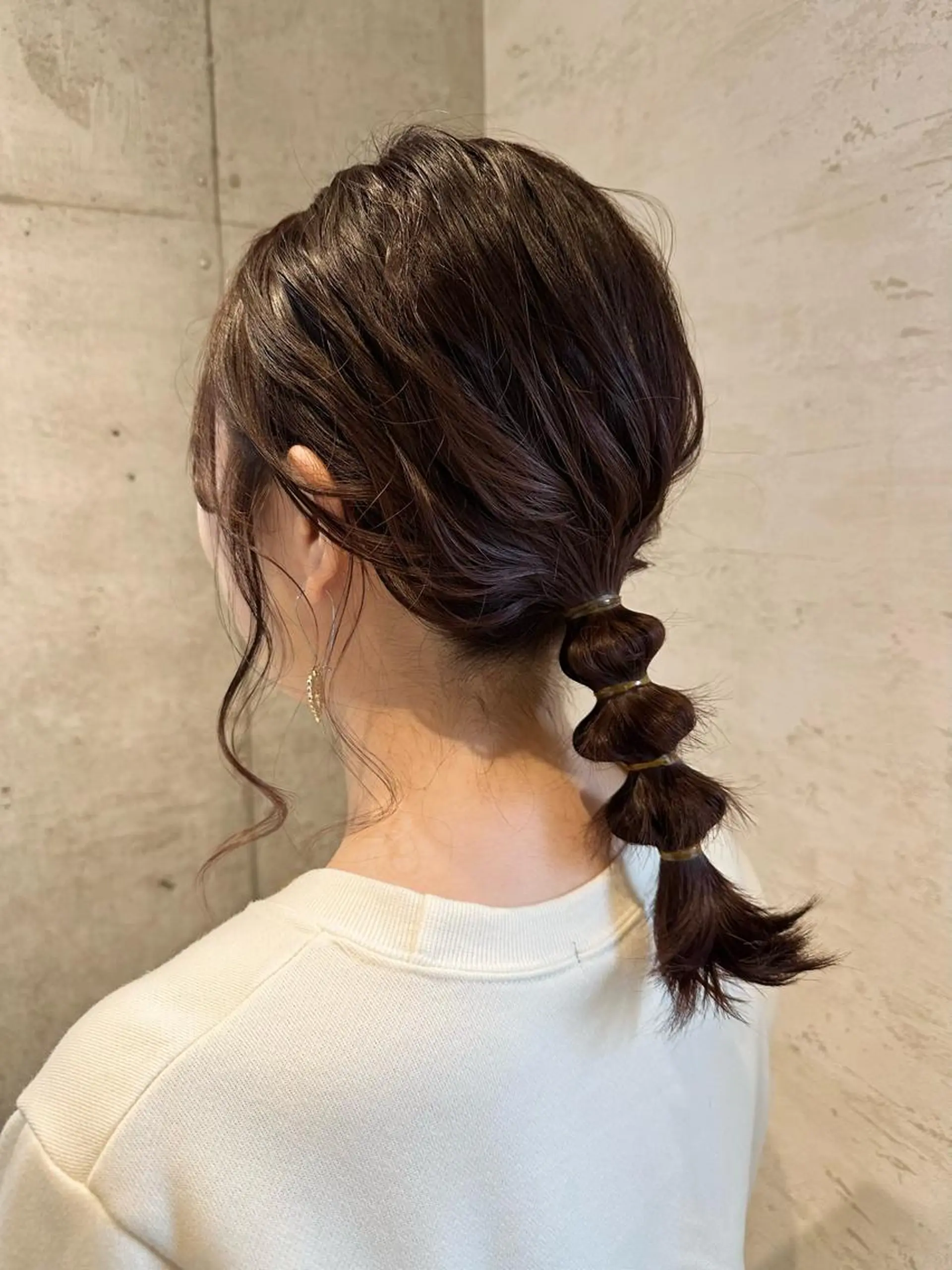 セミロング カラー ヘアアレンジ 女性に人気♪ はやしほのかのヘアスタイル