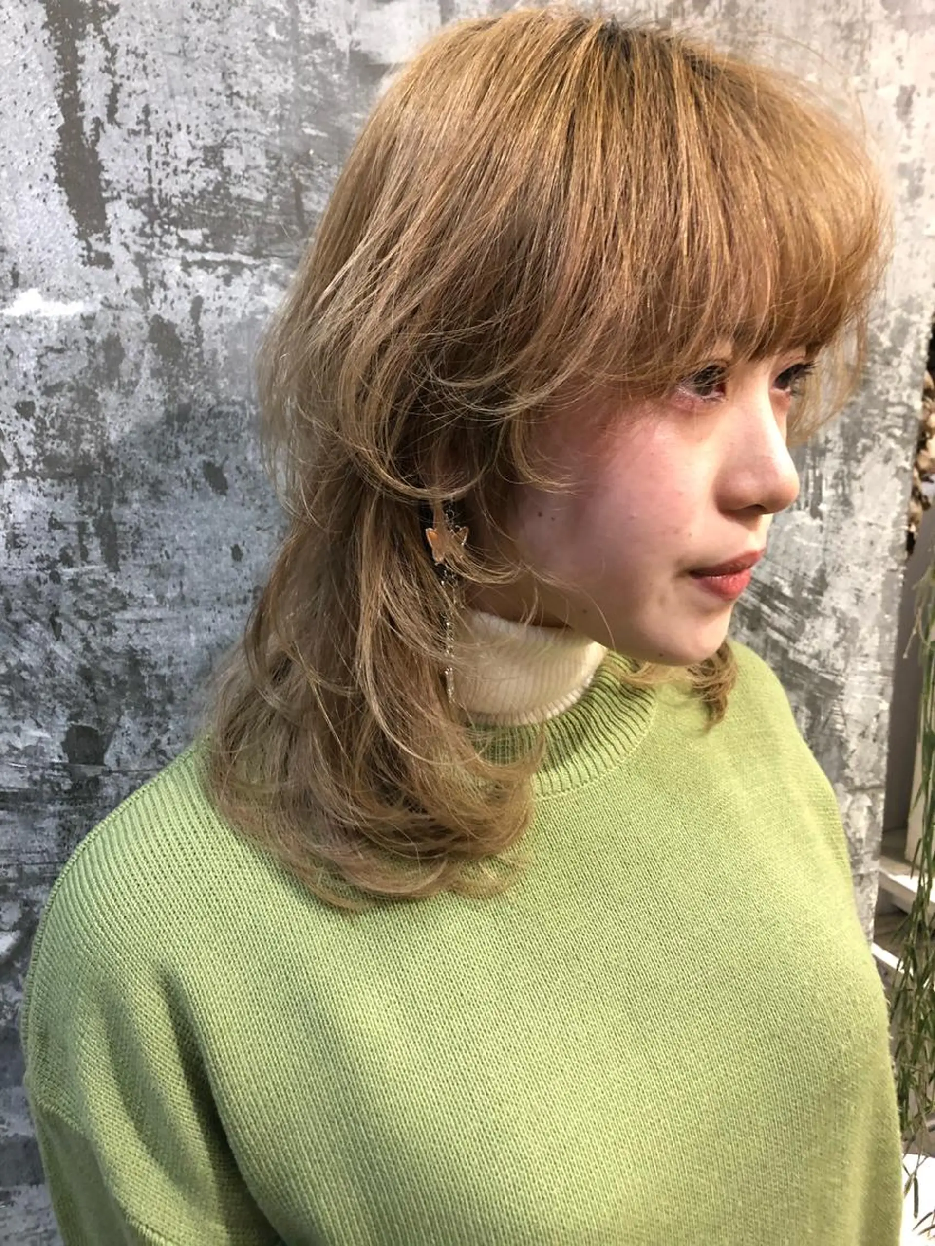 ロング カラー ハイトーンカラー ウルフカット Pia ツボイ ケイタのヘアスタイル