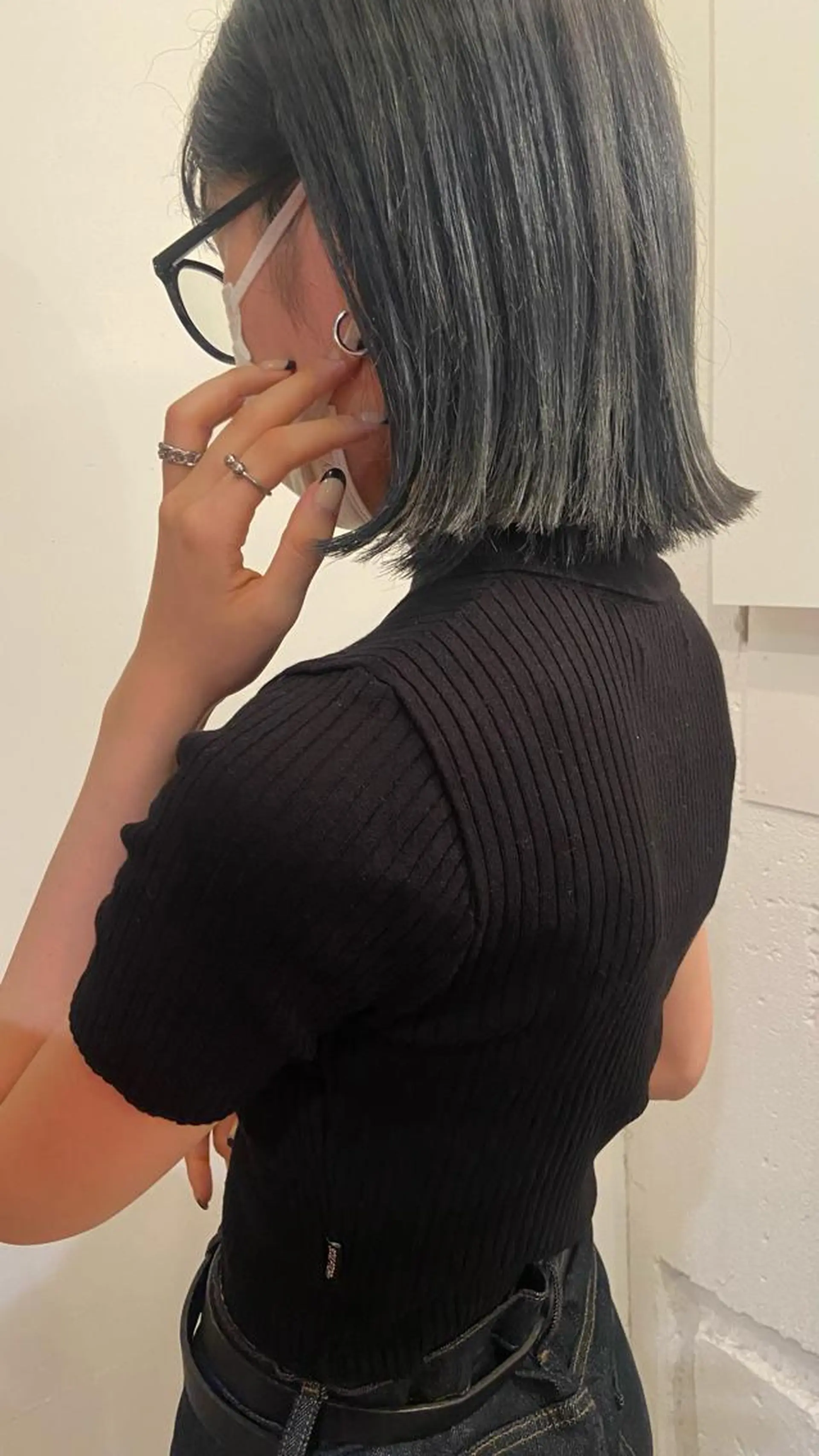 ミディアム 切りっぱなしボブ ボブ カット OKA AKIHOのヘアスタイル