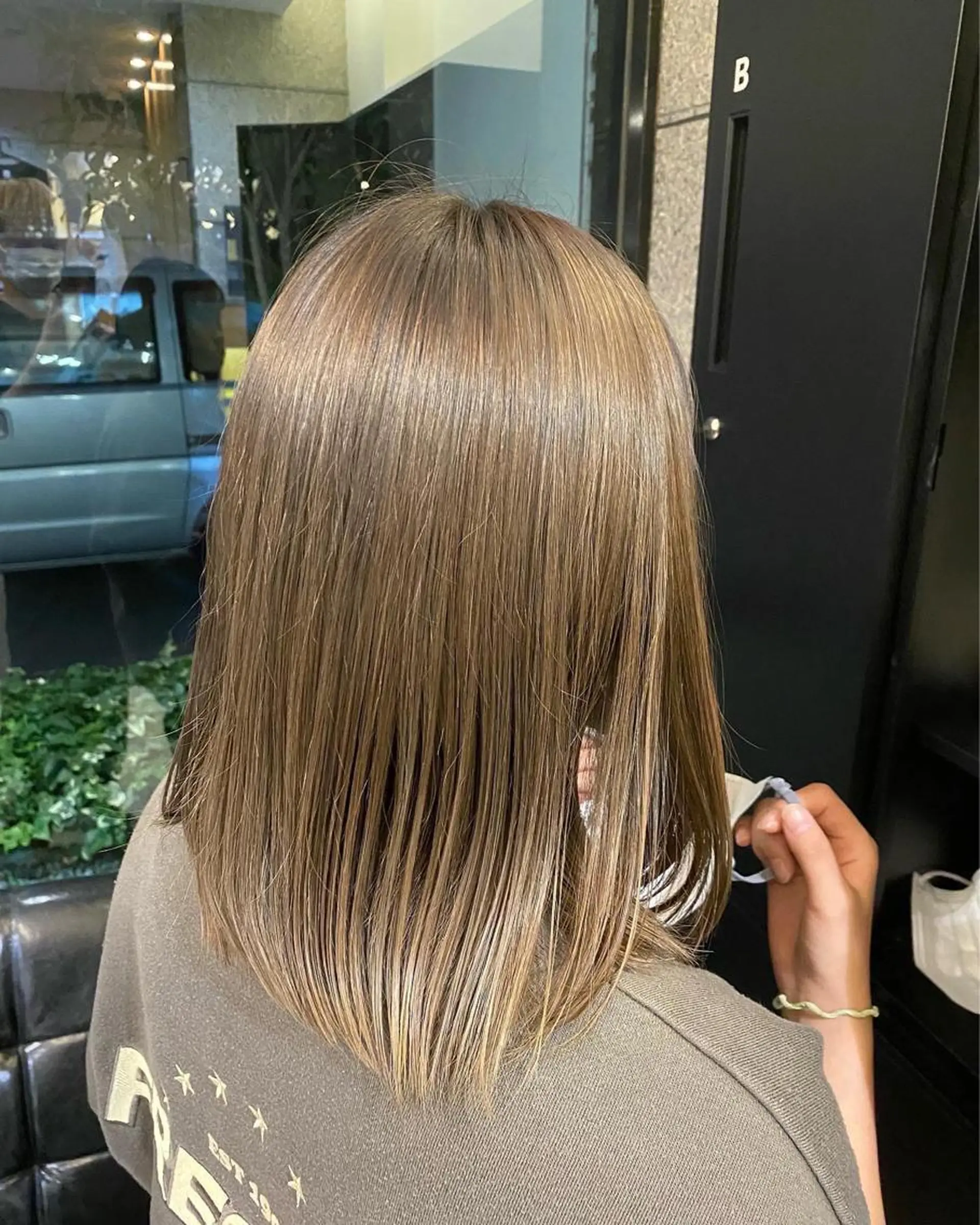 ミディアム カラー トリートメント 西田辺/ タカスナオヤのヘアスタイル