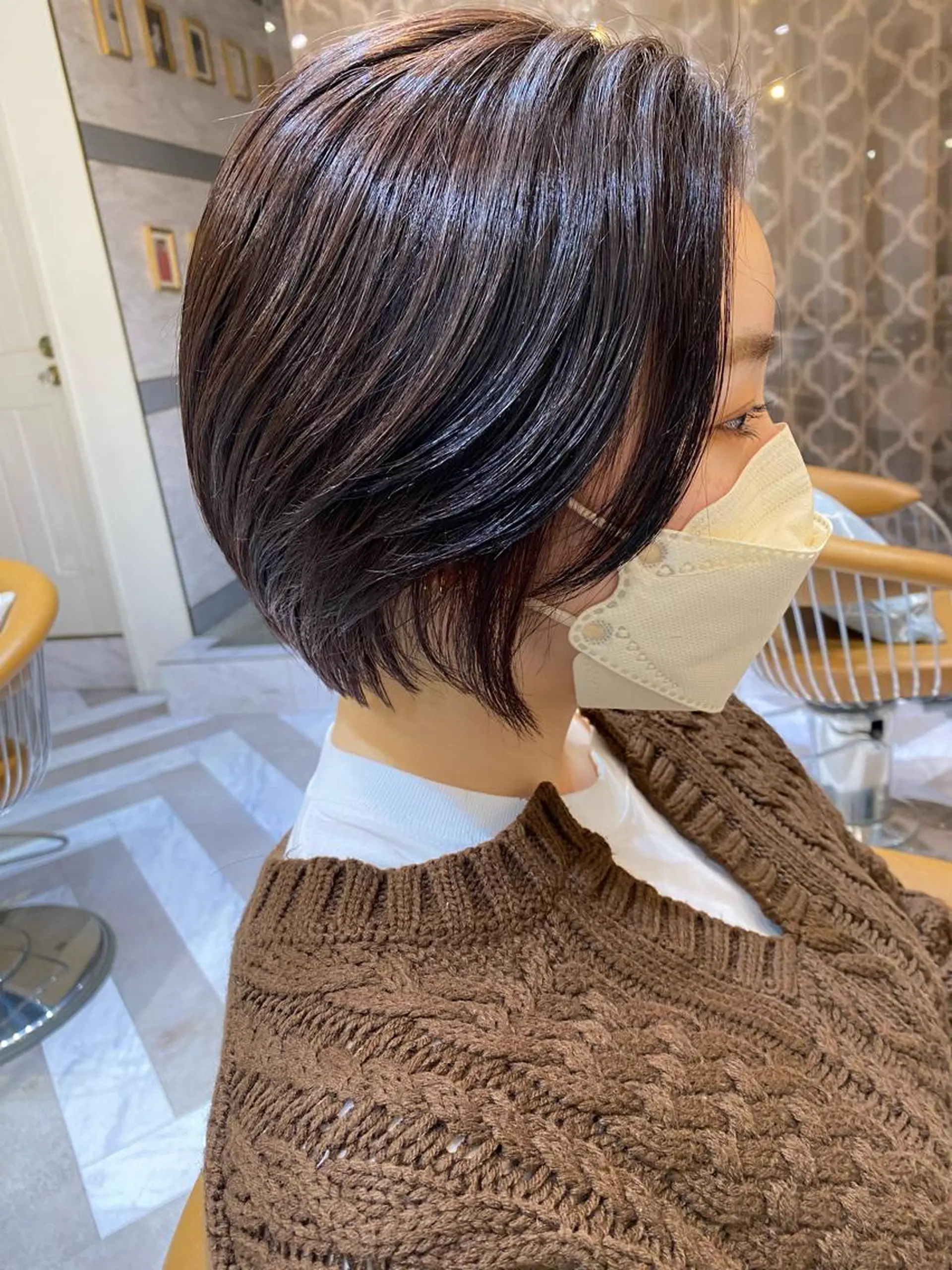 ショート カラー 顔周り/ブリーチなし /縮毛矯正🫧伊勢のヘアスタイル