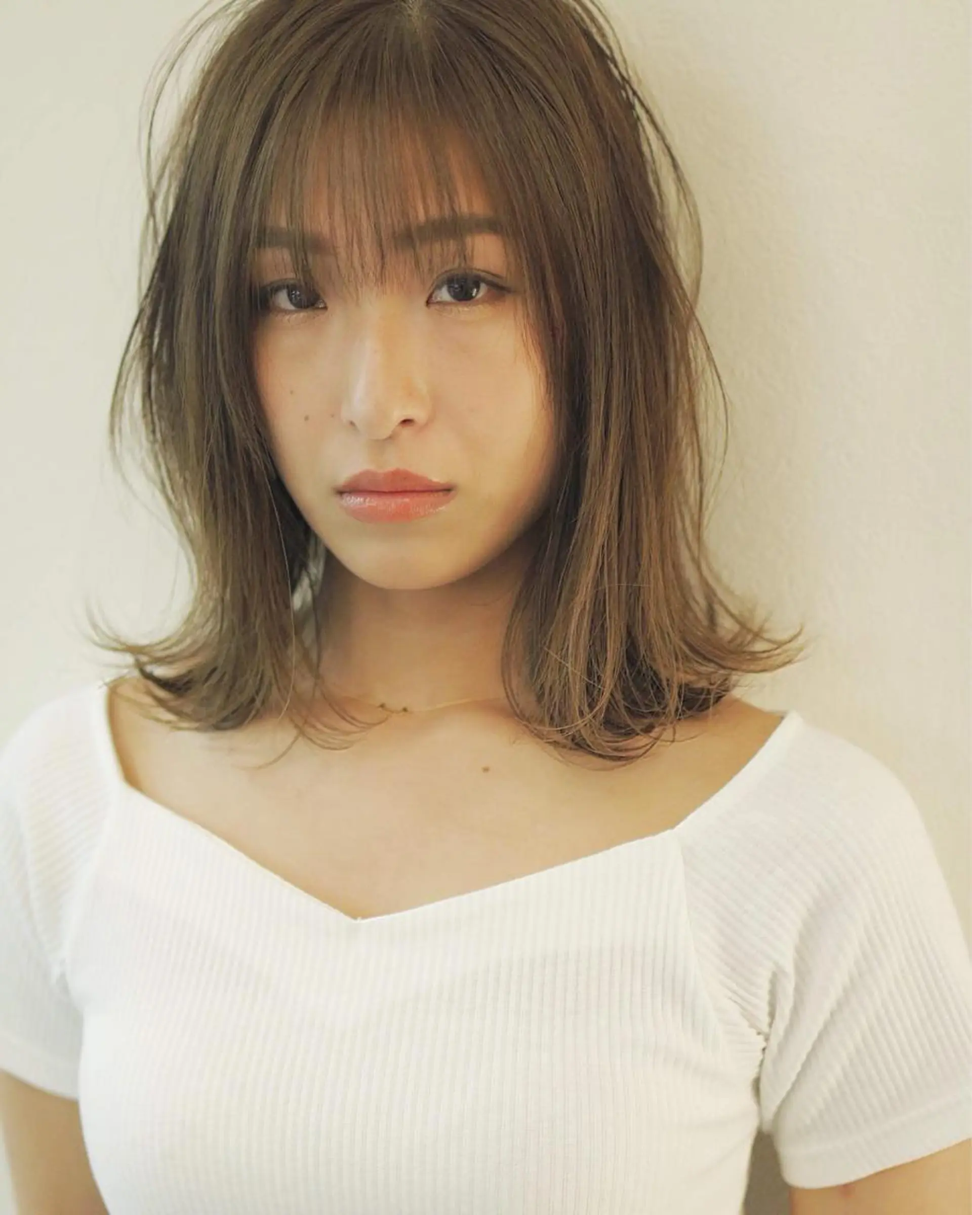 ミディアム カラー カット ヘアカラー トリートメント 斉藤 貴也のヘアスタイル