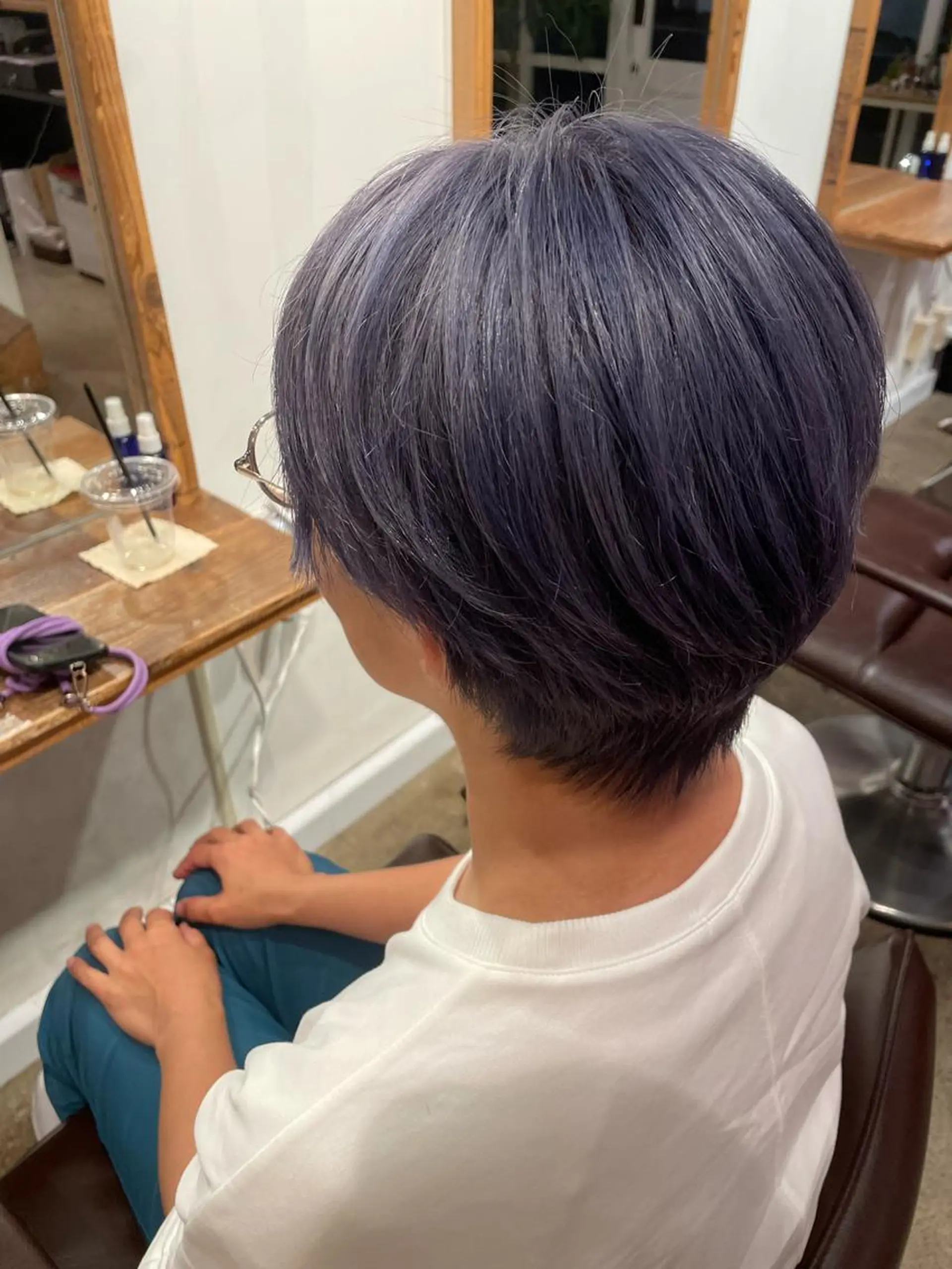ショート カラー ヘアアレンジ ヘアカラー 鴫原 亜弥のヘアスタイル
