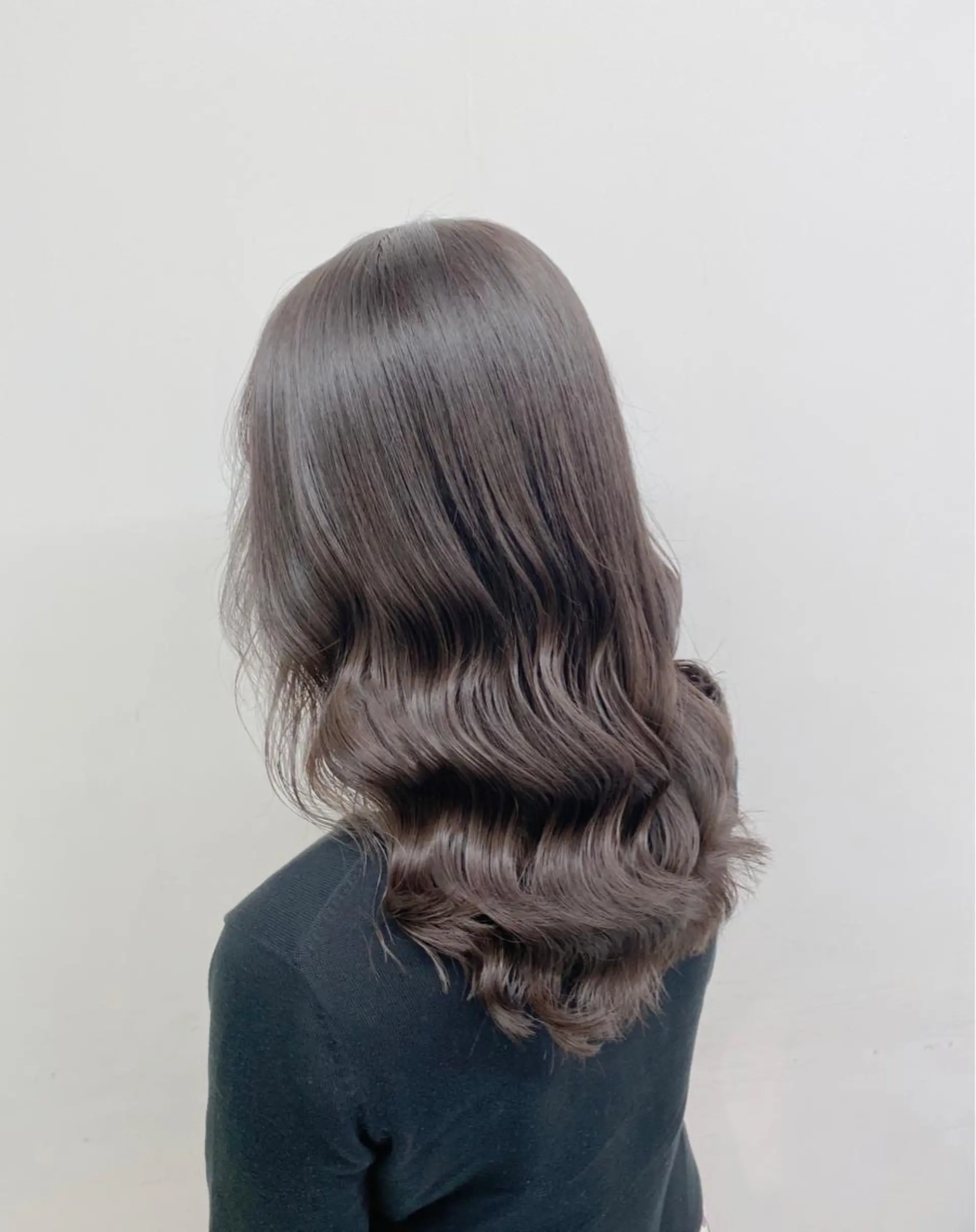 ミディアム カラー ヘアアレンジ グレージュ ヨシンモリ 💖韓国ヘアの匠 💖TAKUMI💖のヘアスタイル