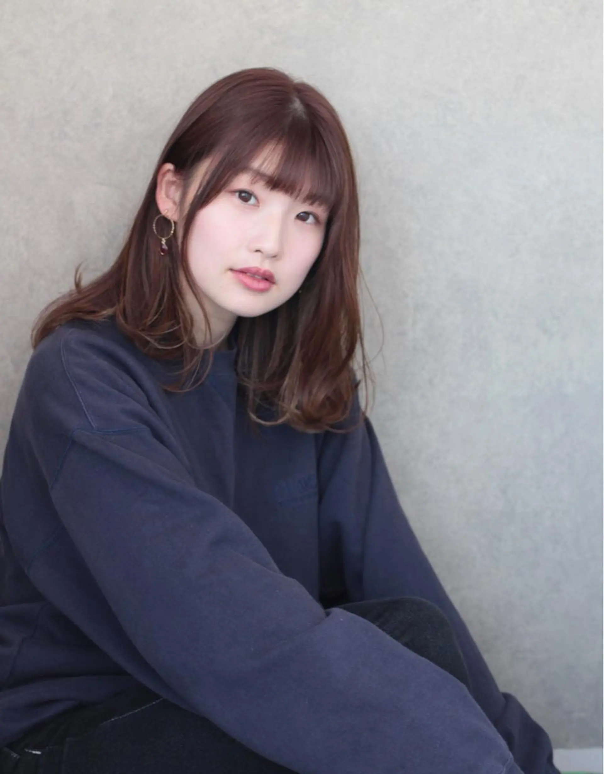 セミロング カラー カット ヘアカラー ROOTS martinのヘアスタイル