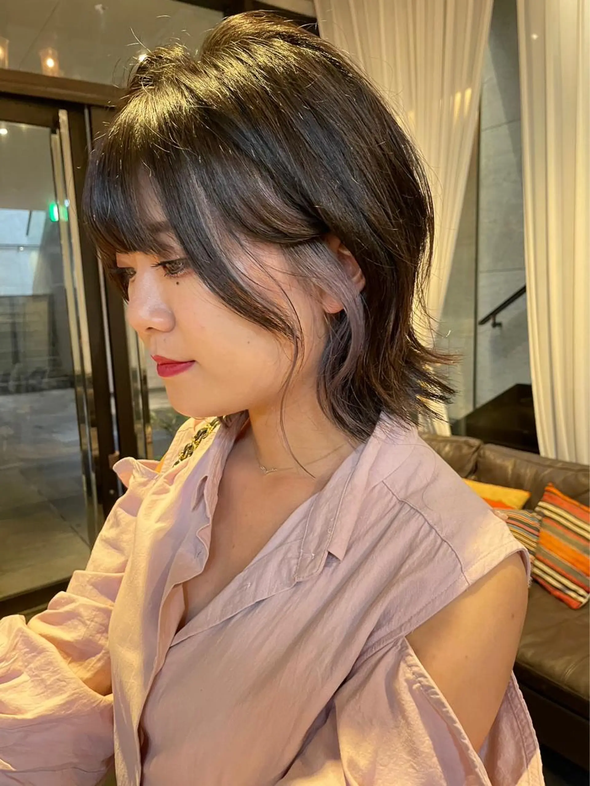 ショート カラー 16日🙆♀️ 💐🤍理保のヘアスタイル