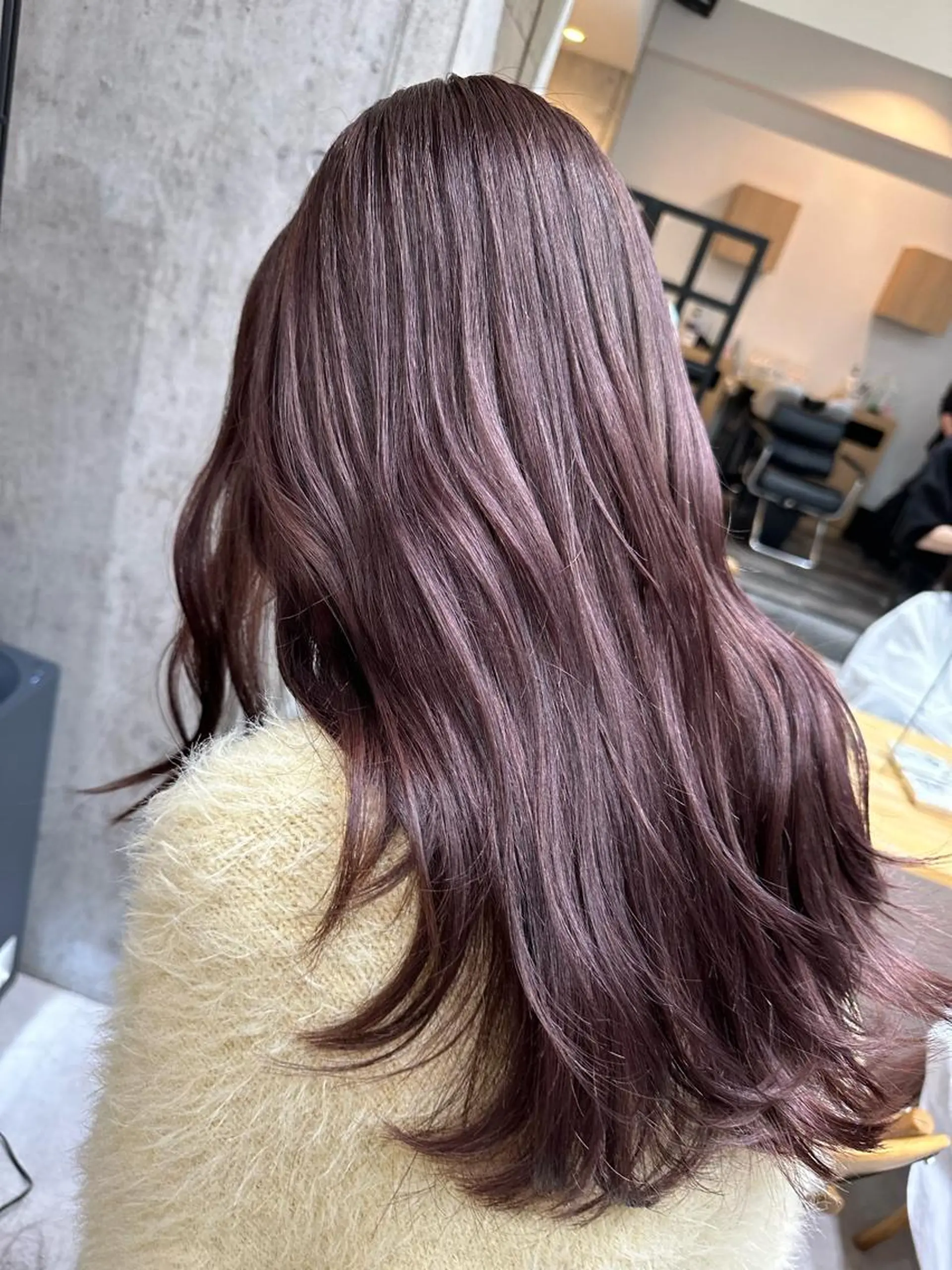 セミロング ヘアカラー トリートメント ✨透明感カラー/縮毛 恵比寿HAYATO✨のヘアスタイル