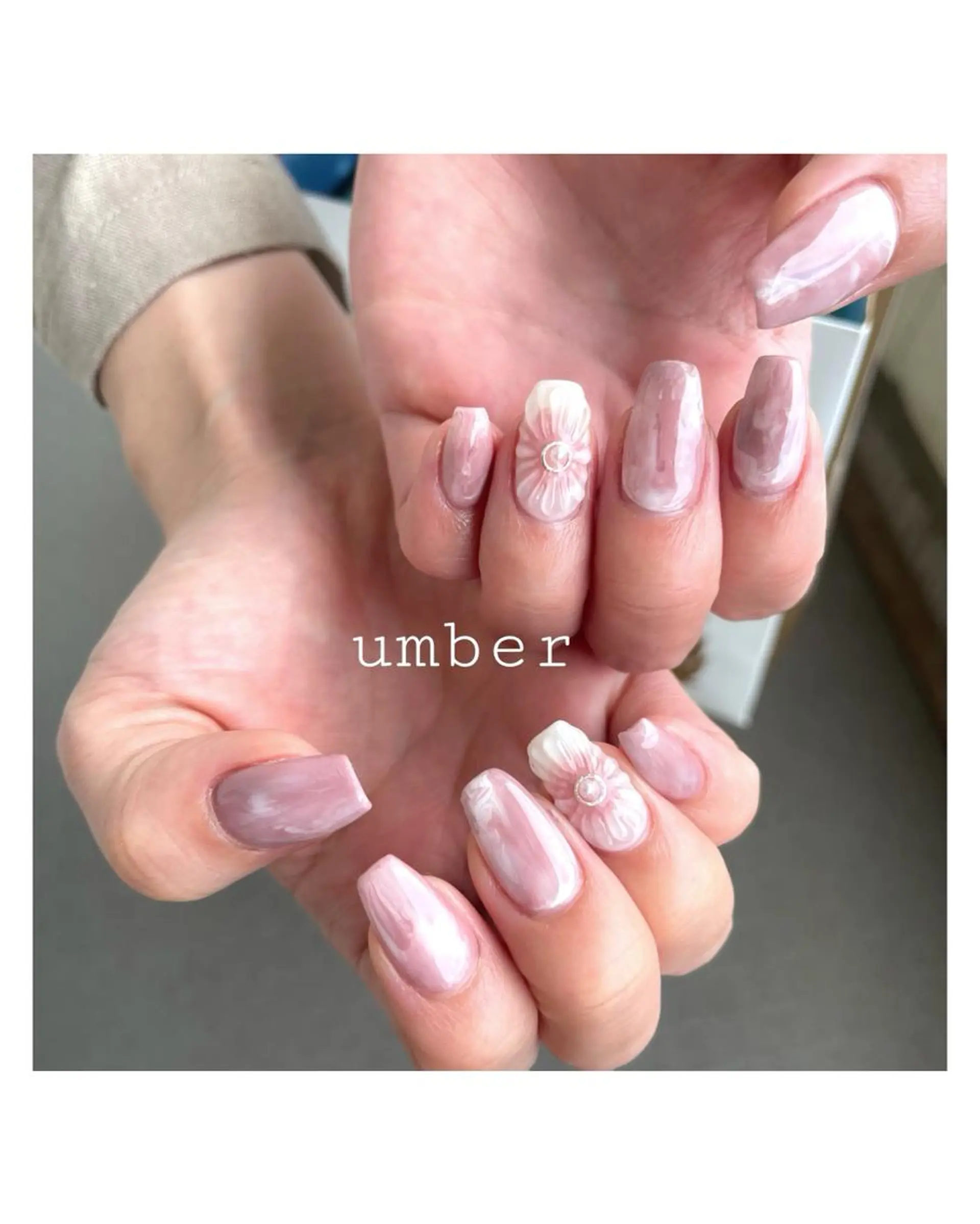 ネイル クリアネイル フラッシュネイル フットネイル フレンチネイル マグネットネイル ハンドネイル umber 三茶1分のネイルデザイン