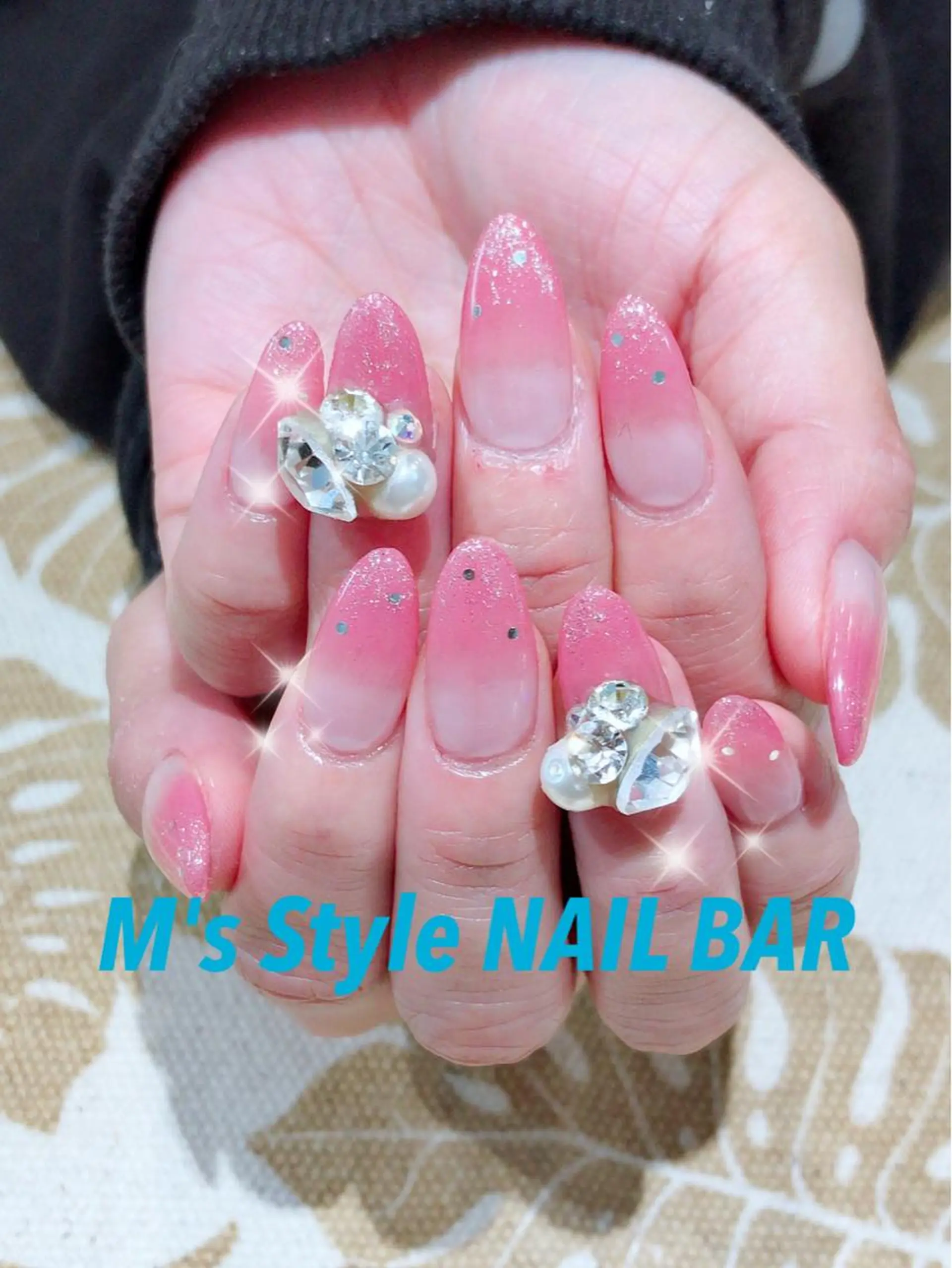 ネイル 持ち込み ピンク ハンドネイル M's Style NAIL BARのネイルデザイン