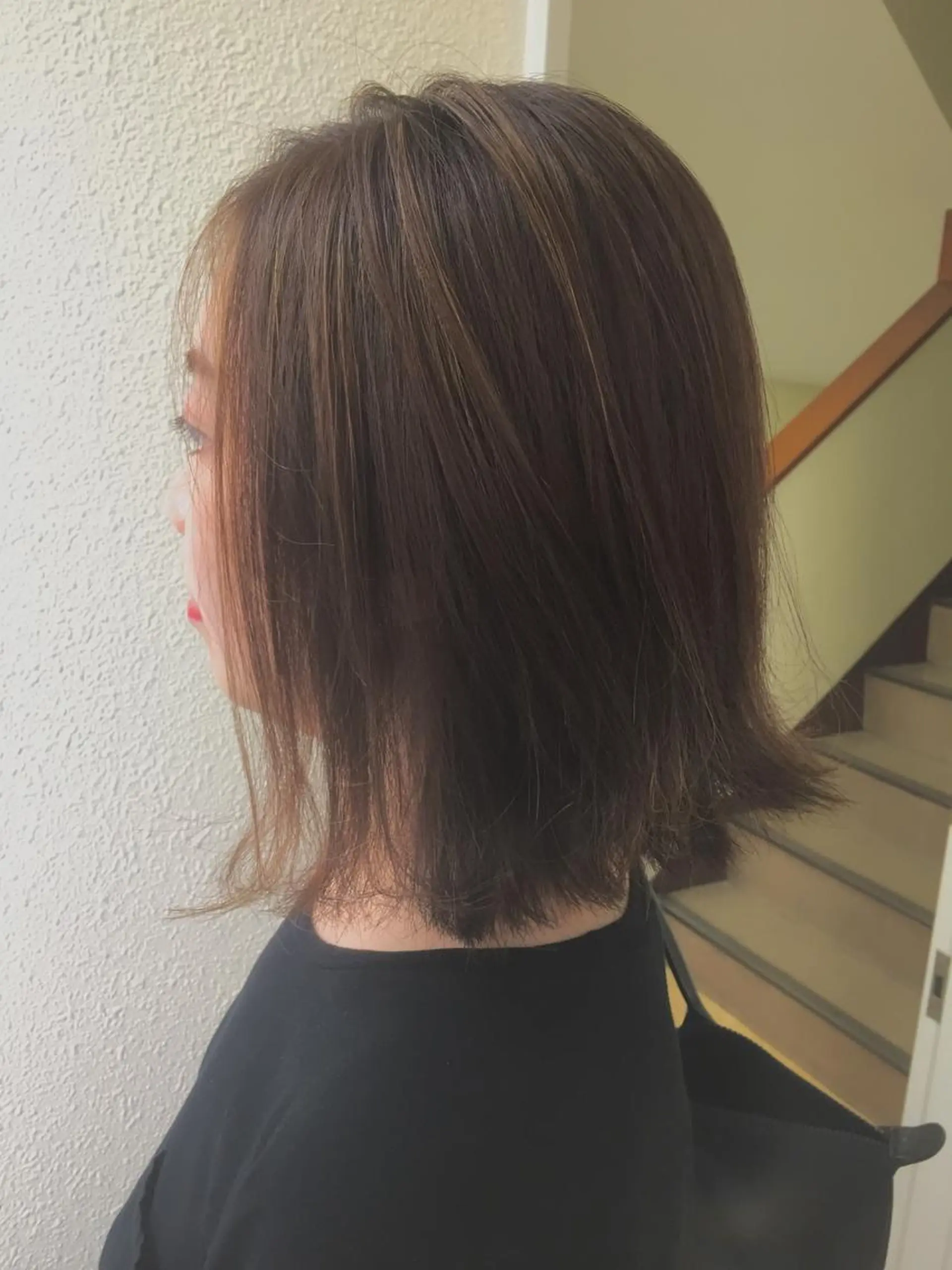 ミディアム カラー クボキ サヤのヘアスタイル