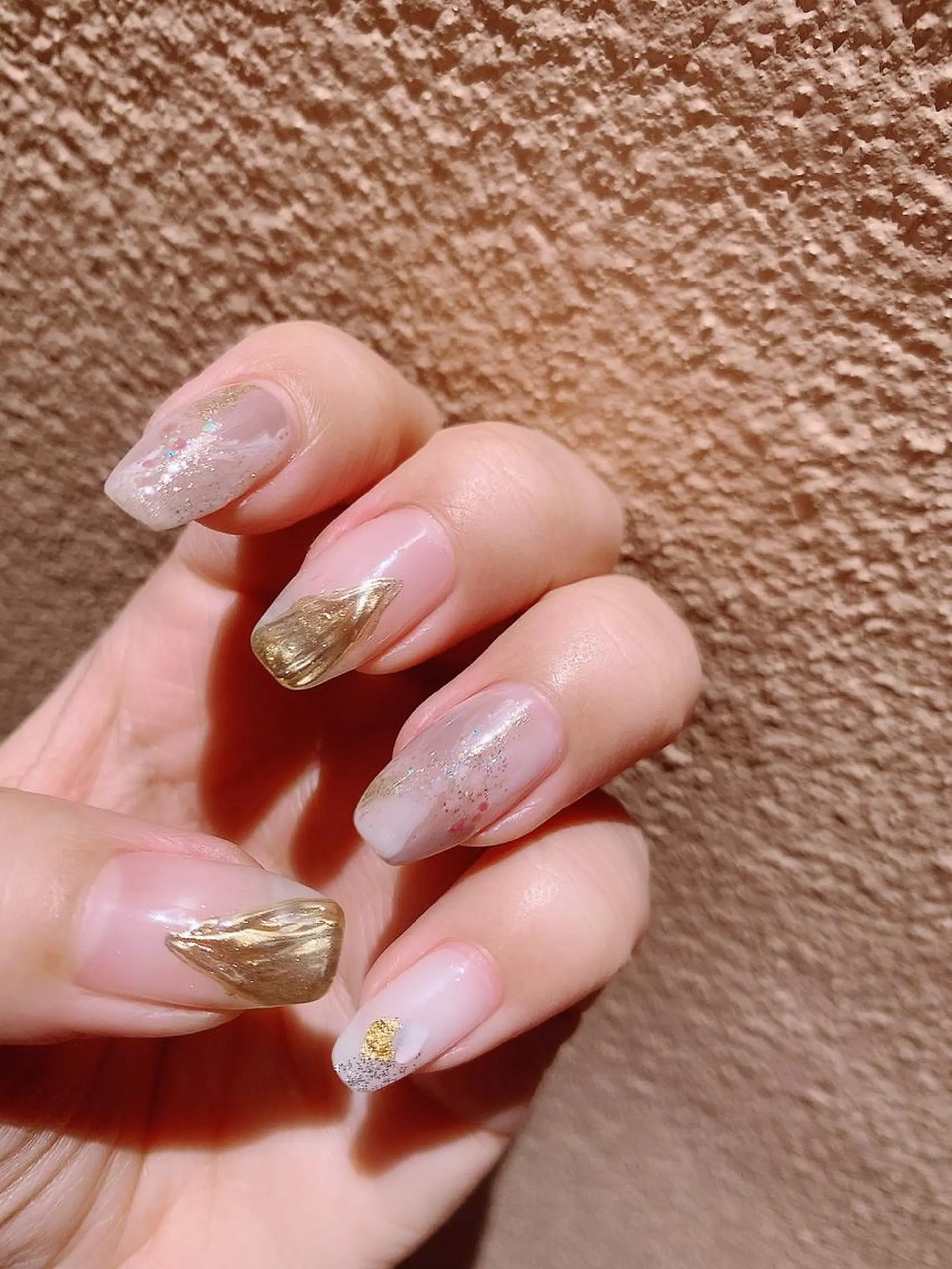 ネイル ブラウン ゴールド 高橋 実和子のマツエク・マツパデザイン