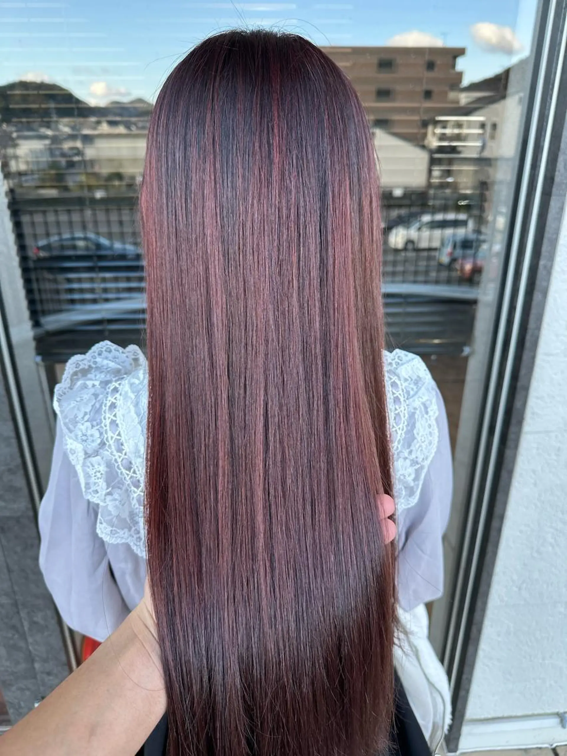 ロング カラー 髪質改善 ヘアカラー トリートメント 鵜飼 真伍のヘアスタイル