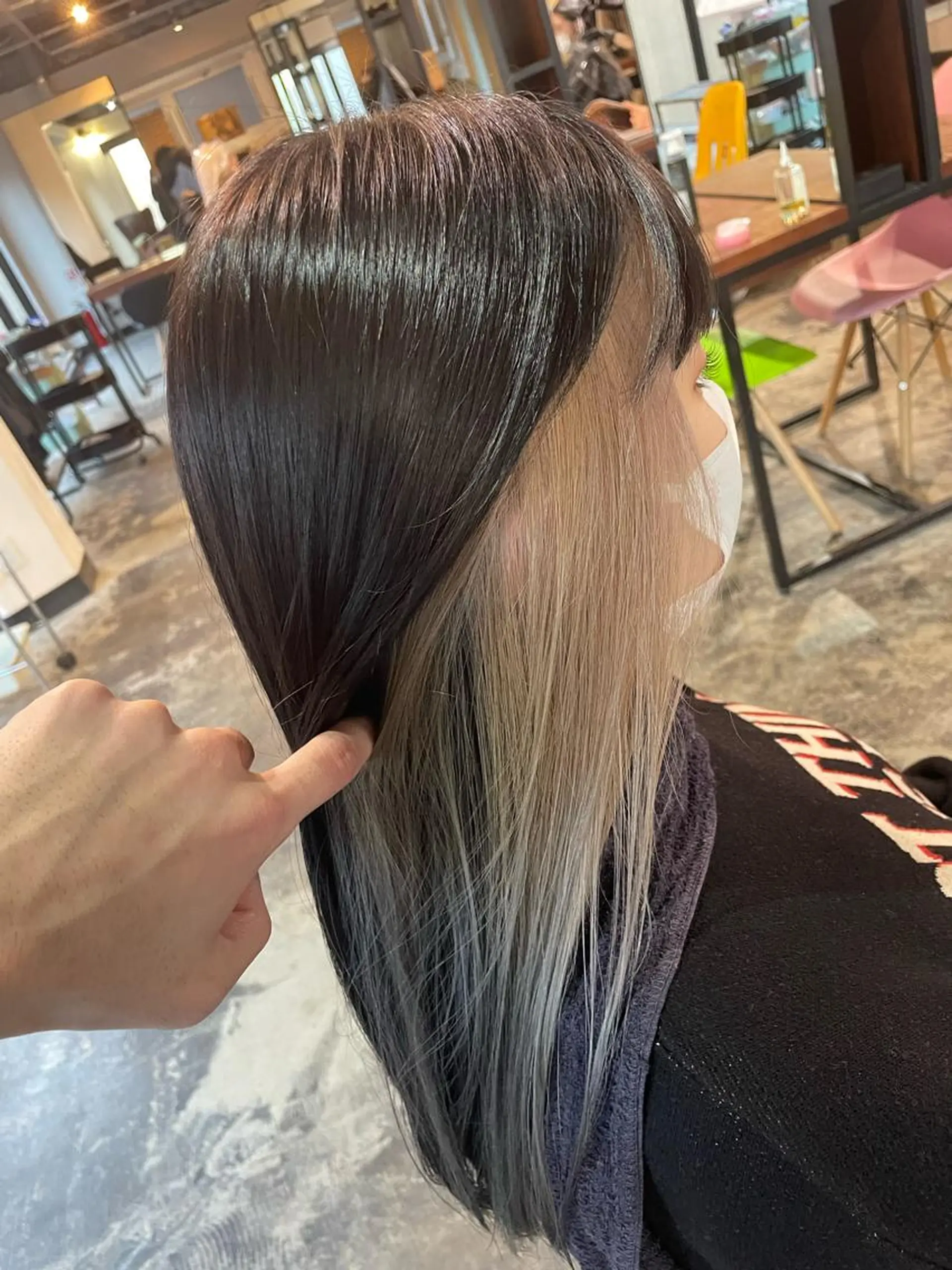 セミロング カラー ベージュカラー インナーカラー ボブ ボブインナー La fith hair ray所属・メンズ/パーマ/ ブリーチ/KAITOのヘアスタイル